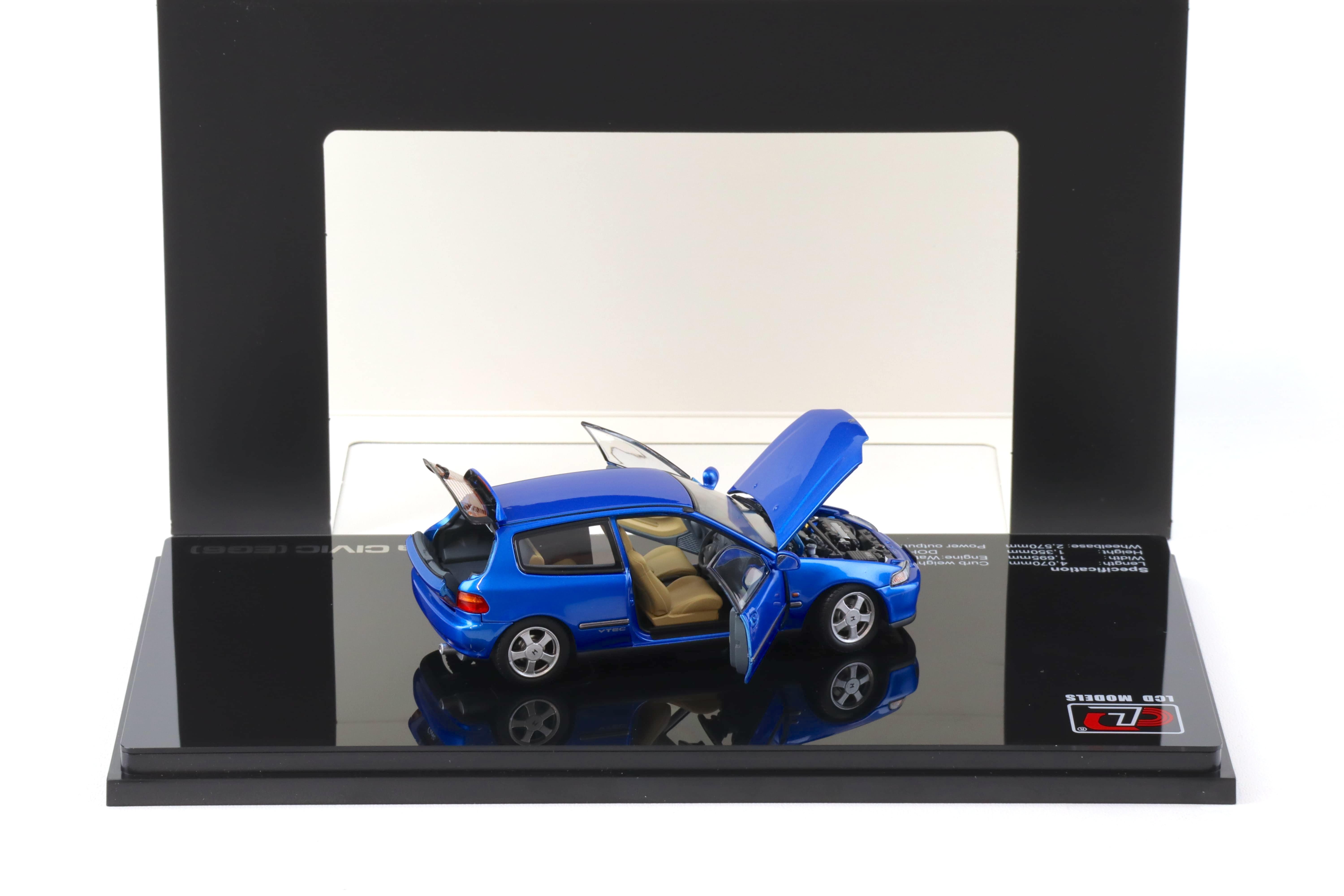 1:43 LCD Models Honda Civic SiR II (EG6) VTEC 1993 blue metallic LCD43010-BU
