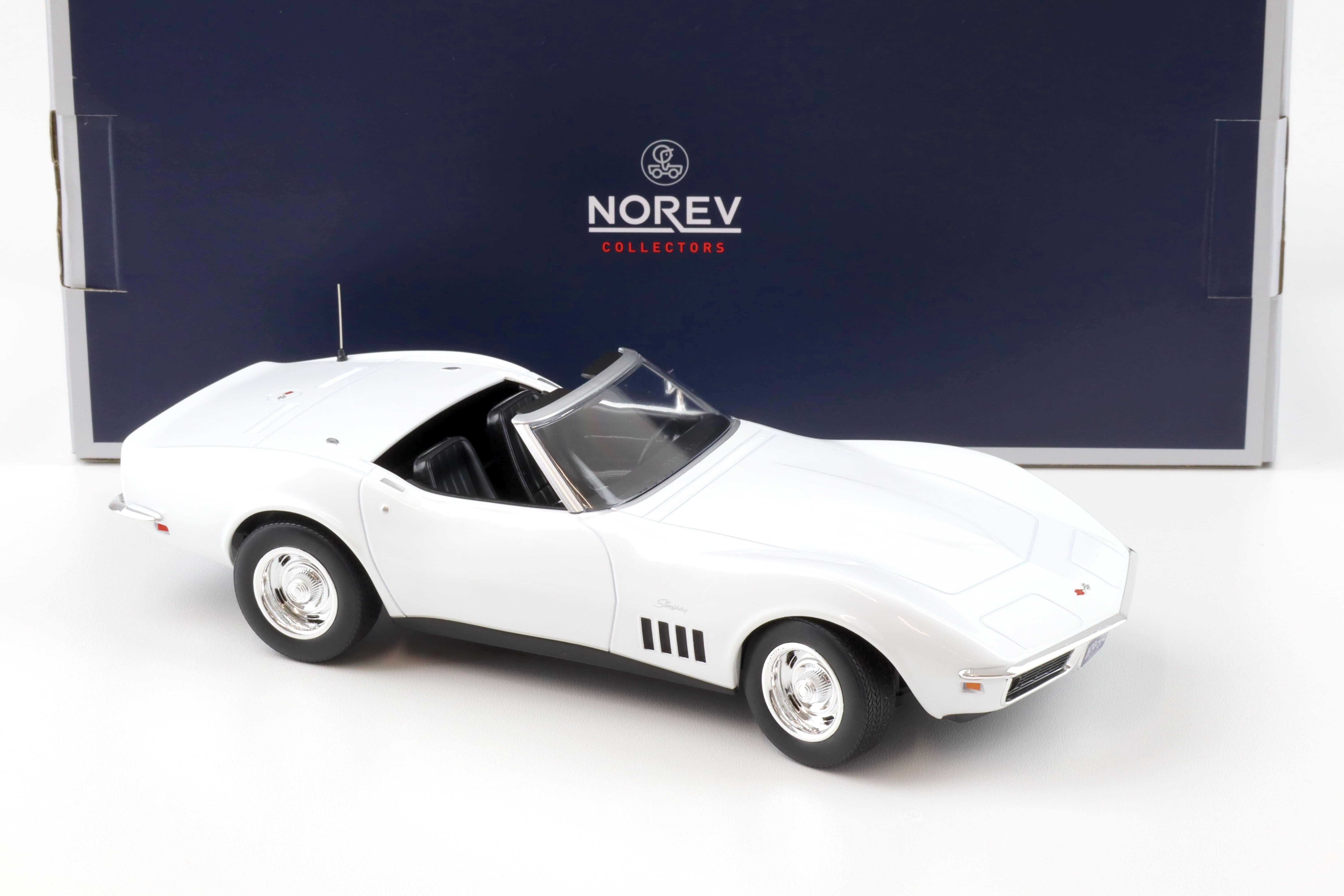 1:18 Norev Chevrolet Corvette C3 Convertible 1969 Can Am white