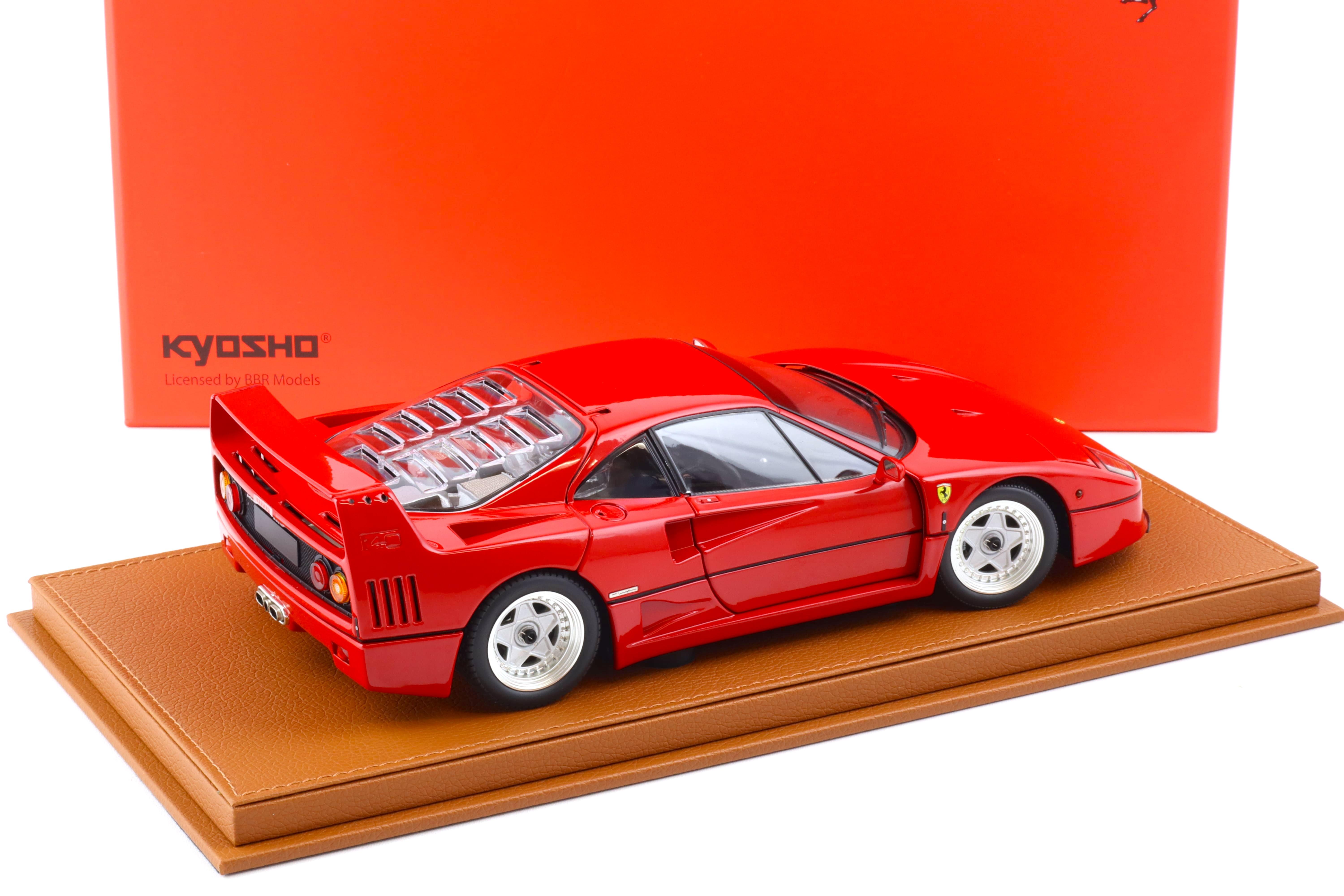 1:18 BBR Kyosho Ferrari F40 Valeo S/N red personal car Gianno Agnelli with Showcase - Limited 300 pcs.