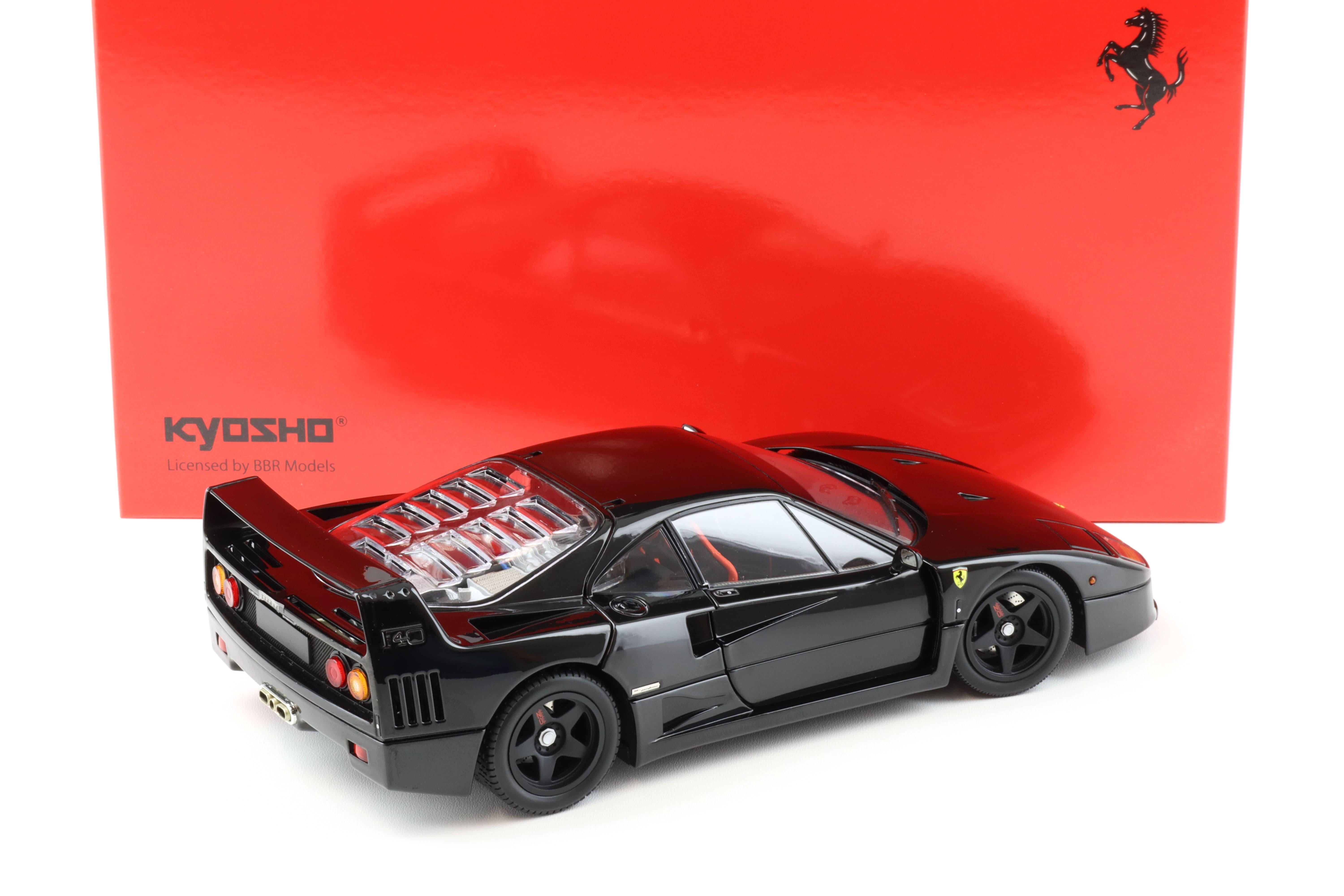 1:18 Kyosho 1987 Ferrari F40 Coupe black 08416BK Die-Cast