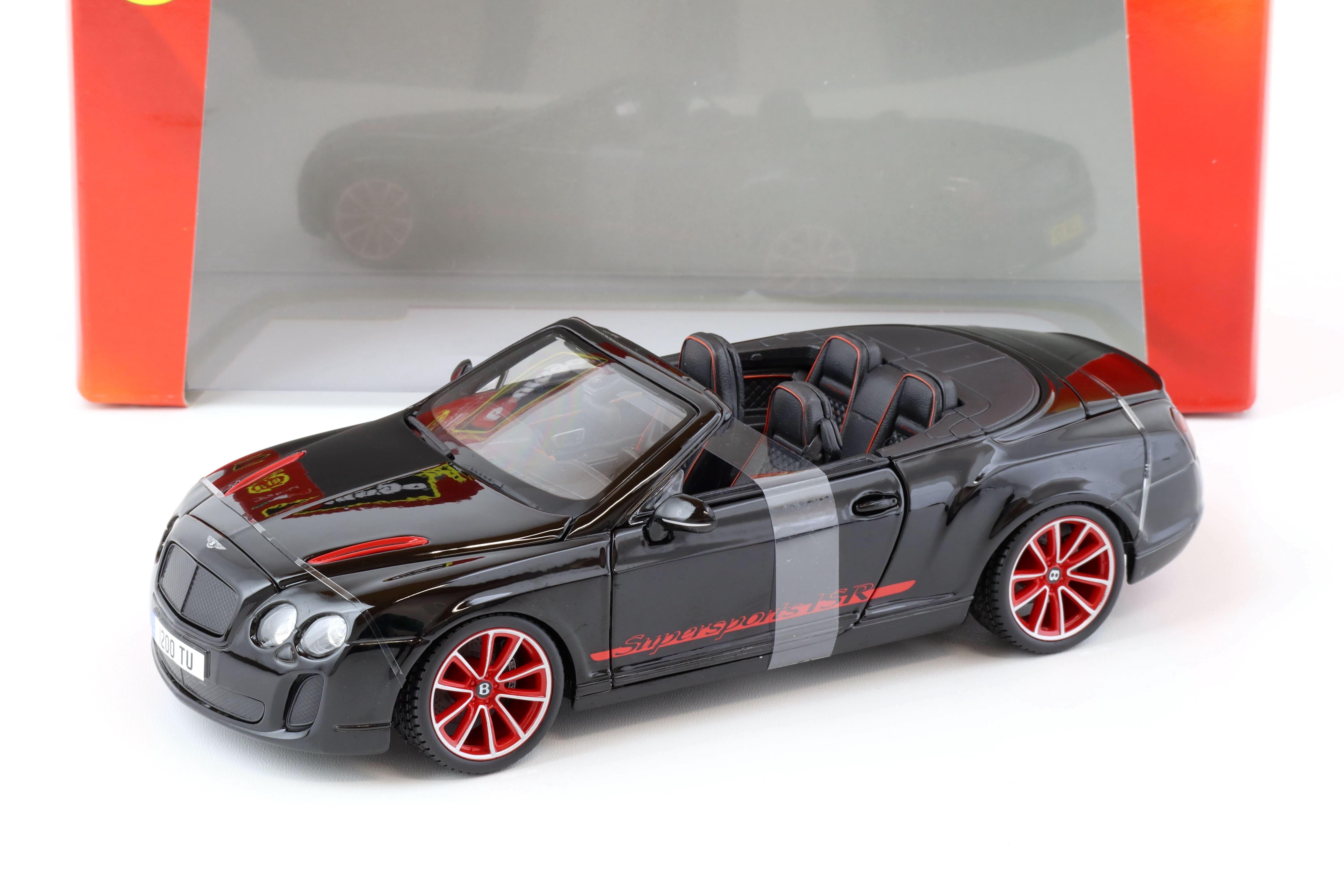 1:18 Bburago Bentley Continental Supersports Convertible ISR black/ red