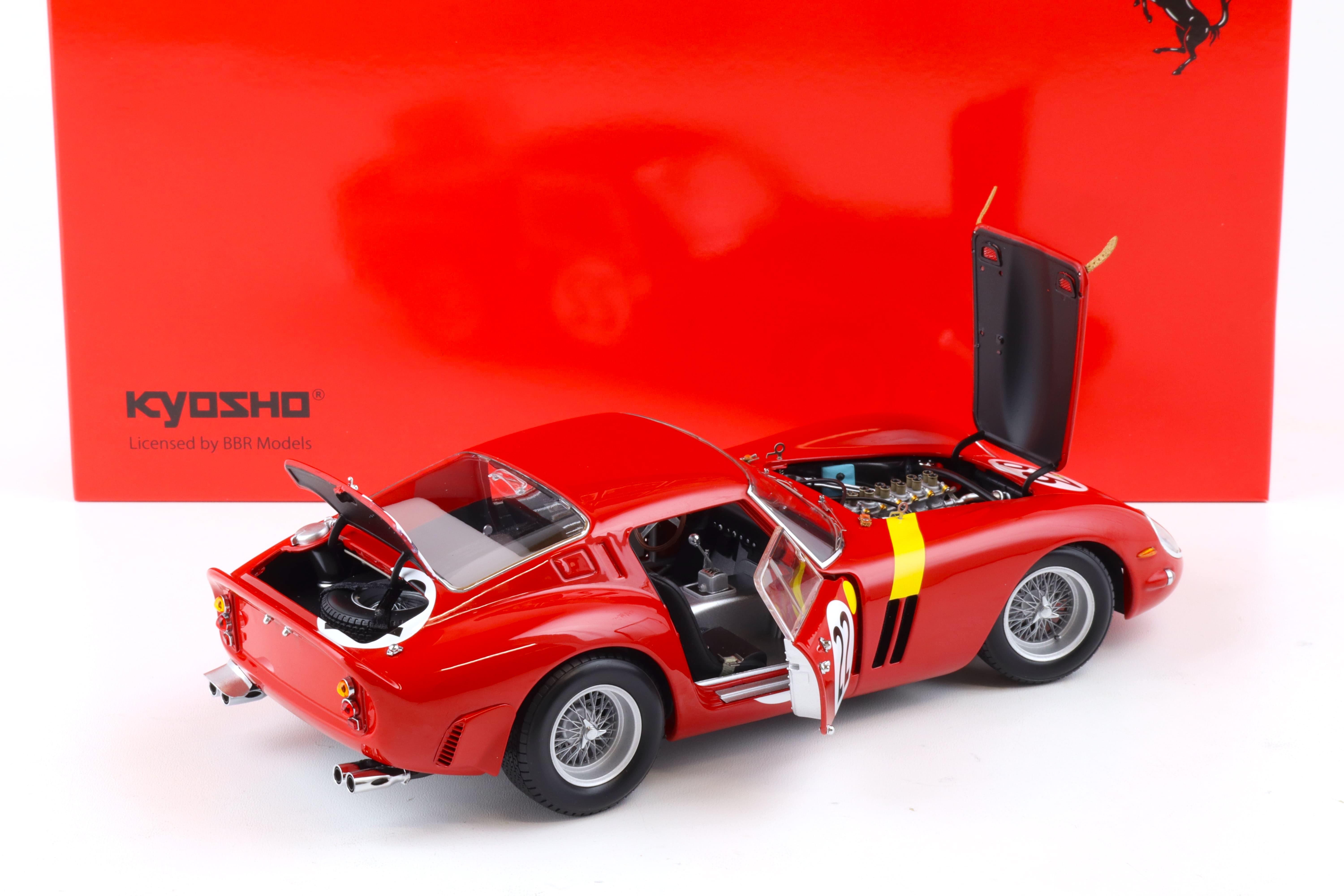1:18 Kyosho Ferrari 250 GTO 1962 Le Mans #22 Dernier/Beurlys red 08438B