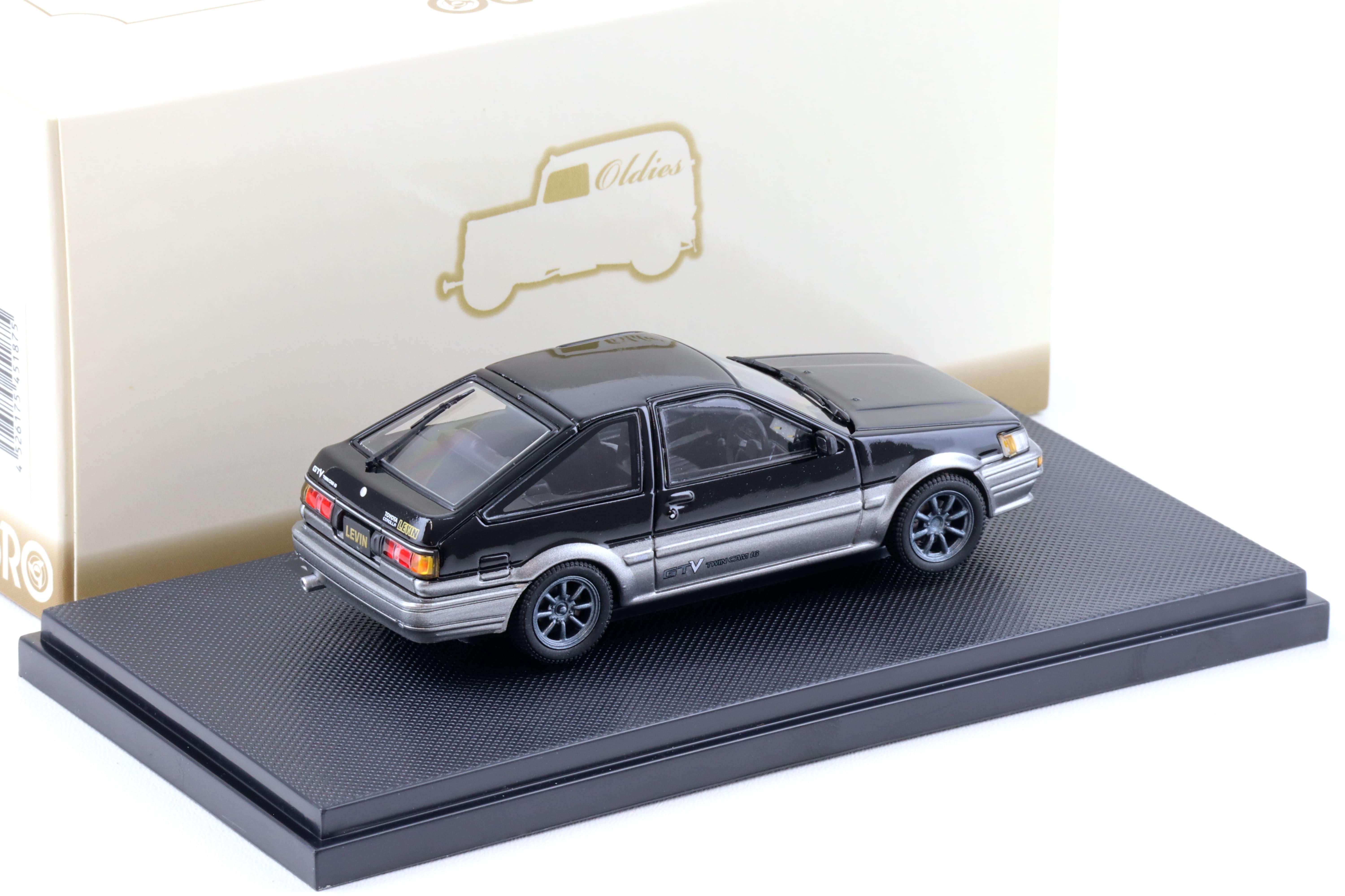 1:43 Ebbro Toyota Corolla Levin 1600 GTV with alloy wheel black/silver