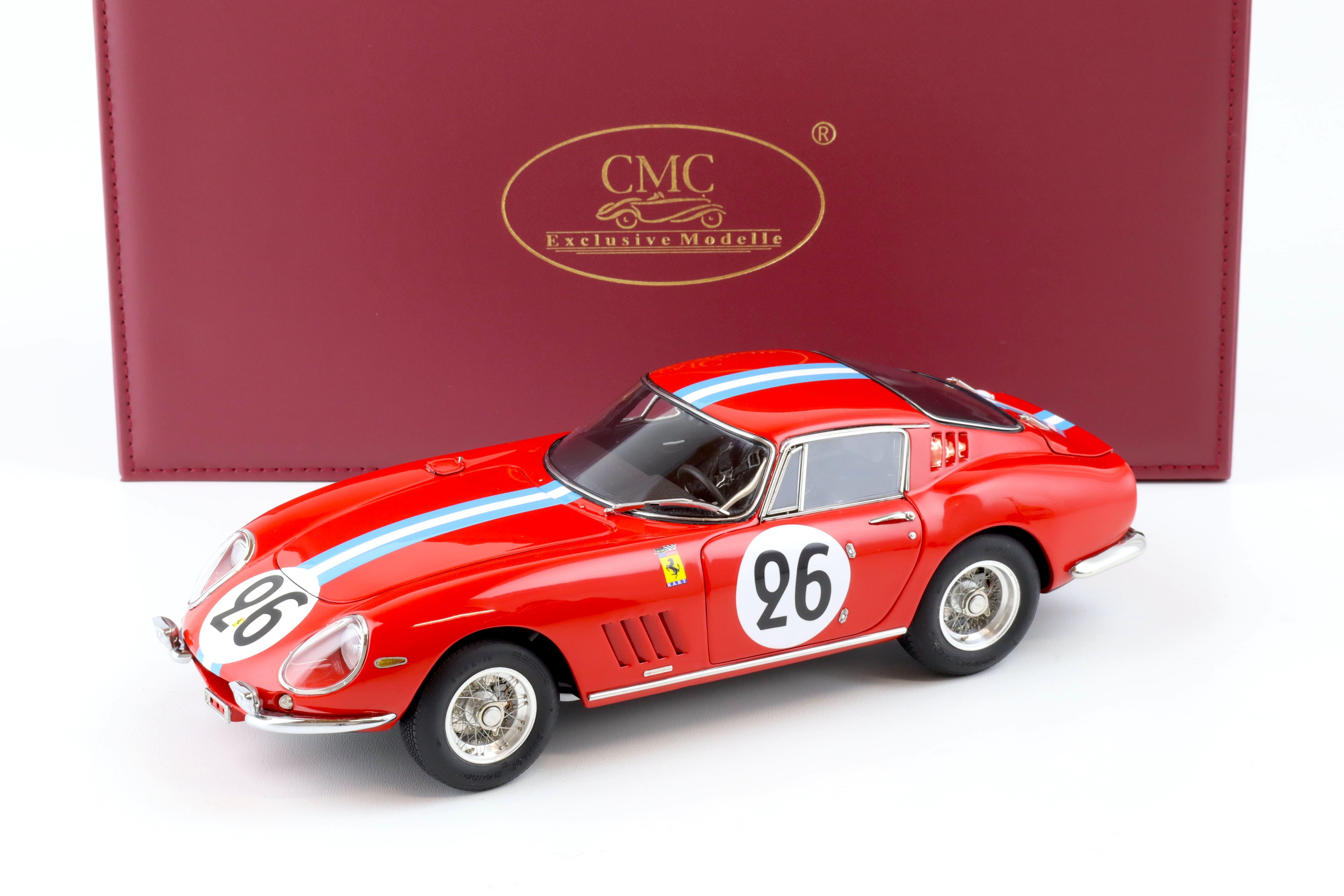 1:18 CMC Ferrari 275 GTB/C 24h Le Mans 1966 Biscaldi/ de Bourbon #26 red M-199