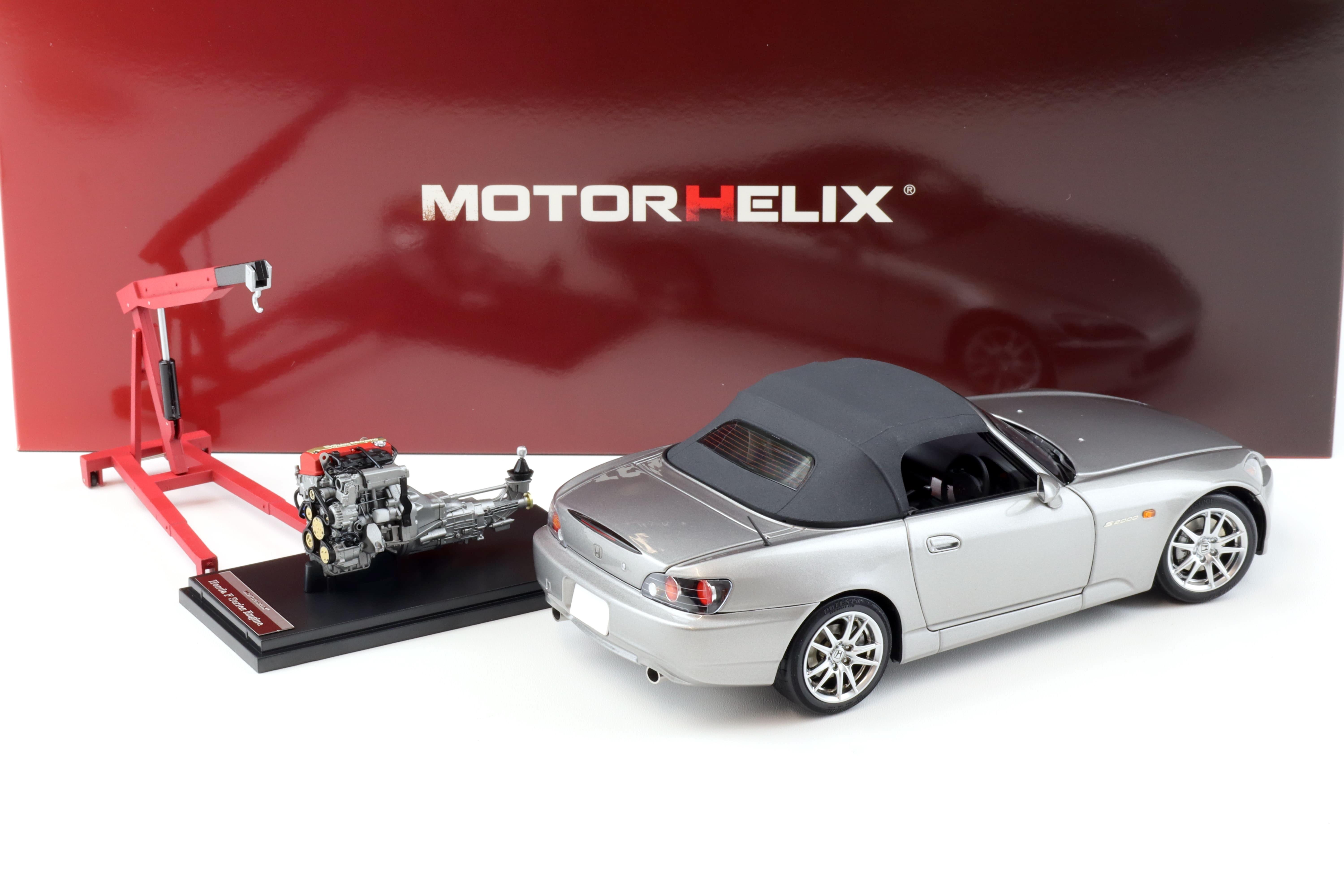 1:18 Motorhelix Honda S2000 (AP2) silver metallic + engine Diecast M85108