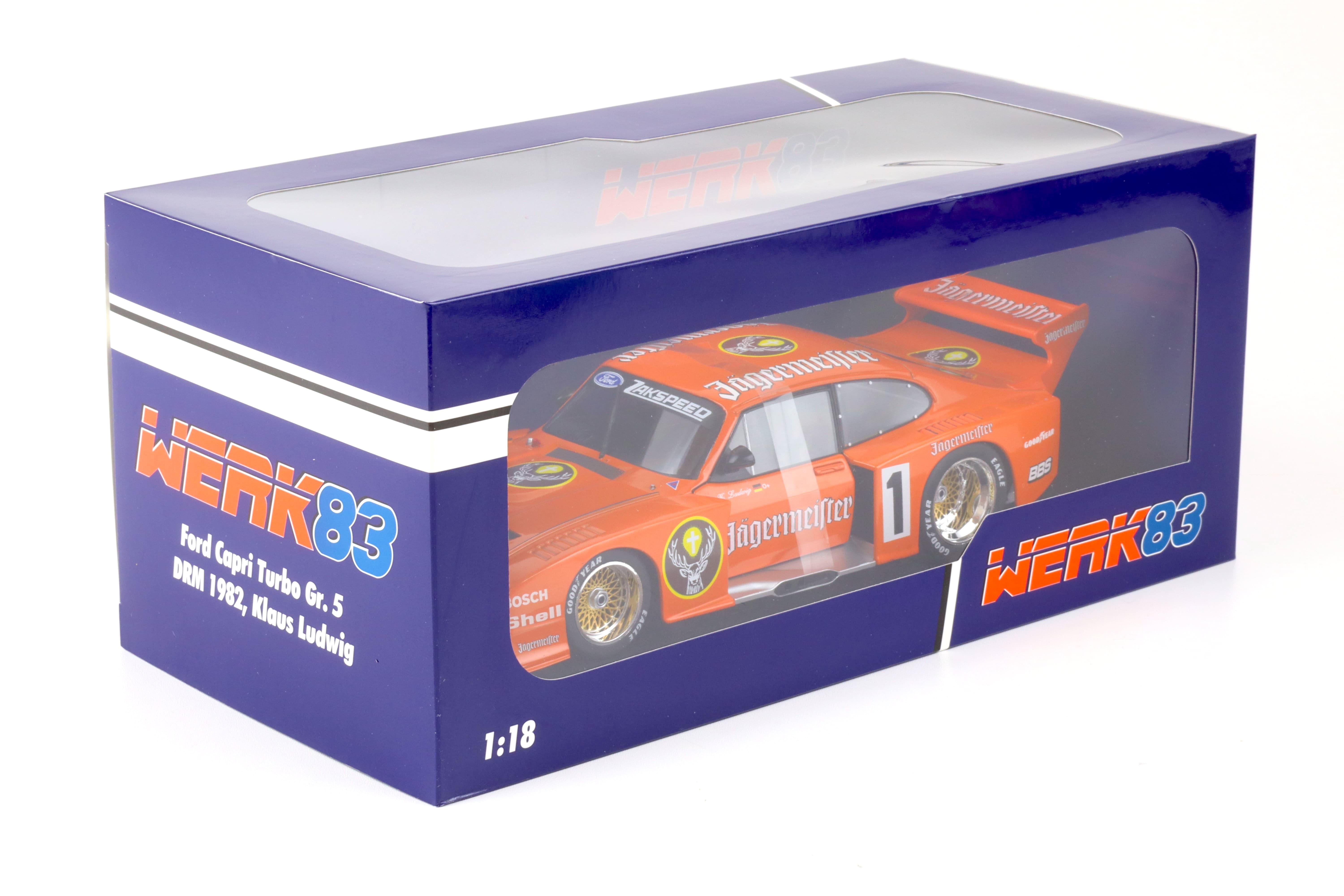 1:18 WERK83 Ford Capri Turbo Gr.5 DRM 1982 Ludwig JÄGERMEISTER #1