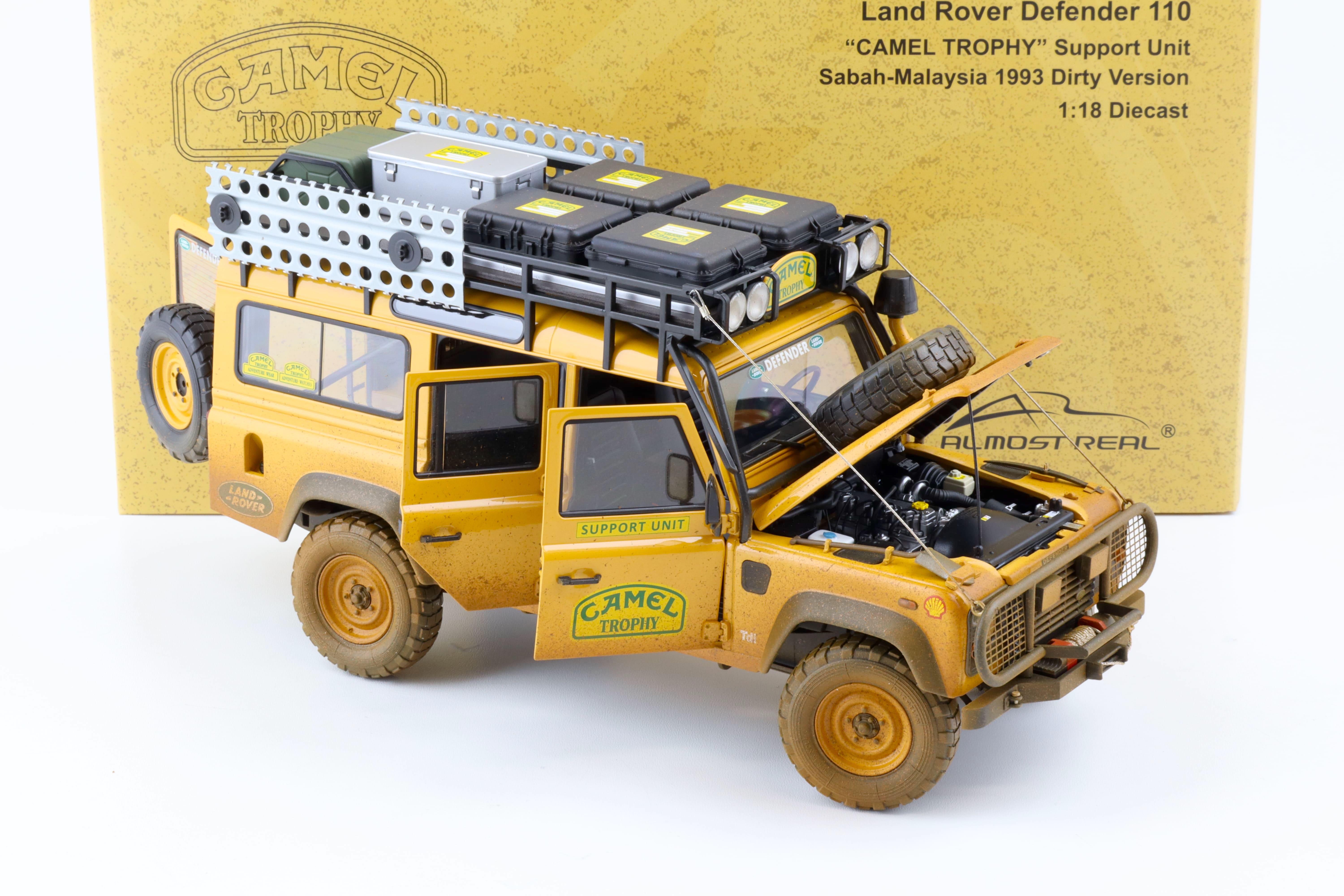 1:18 Almost Real Land Rover Defender 110 Camel Trophy Support Unit 1993 Dirty Version