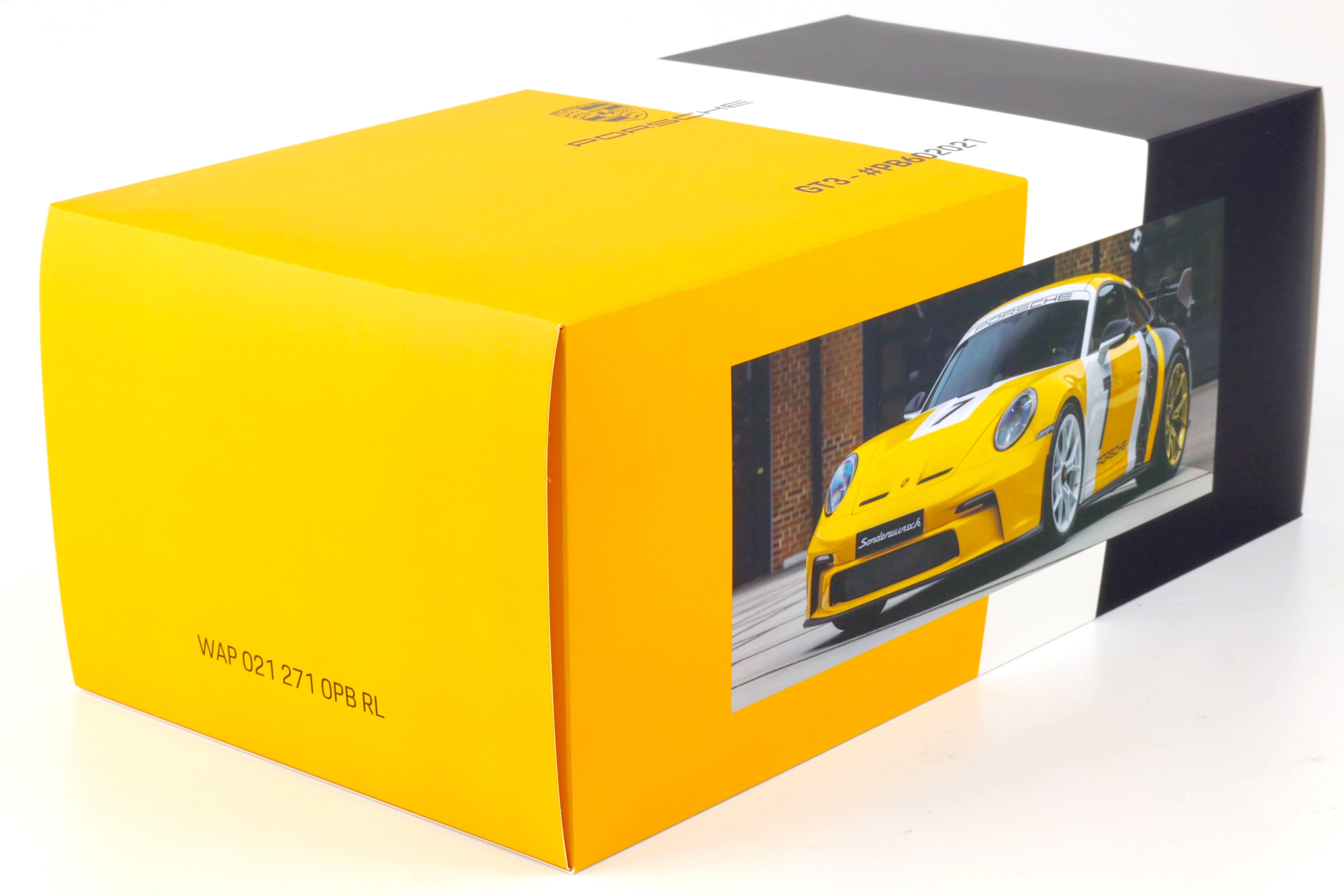 1:18 Spark Porsche 911 (992) GT3 Sonderwunsch Barilla #7 white/ yellow WAP DEALER