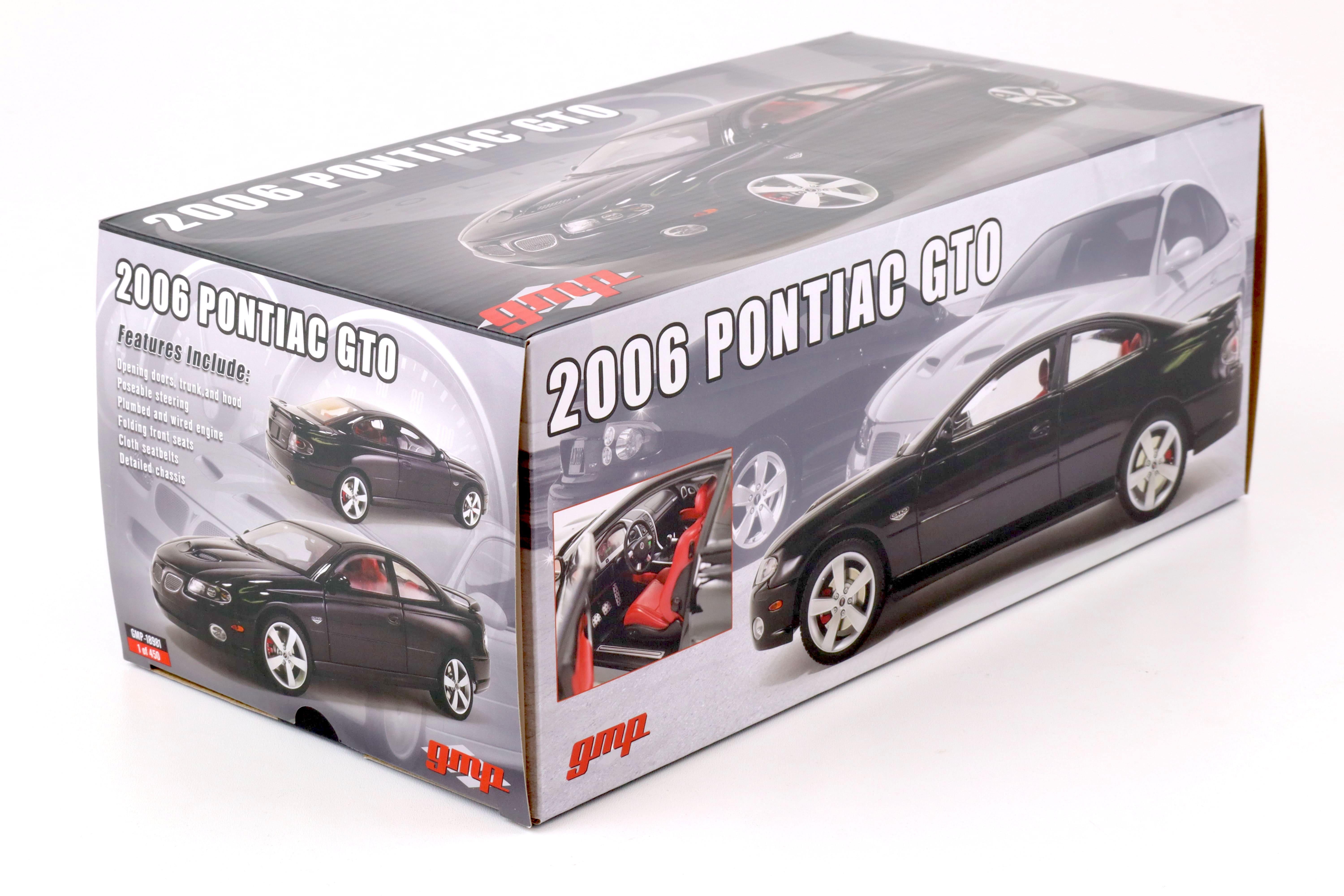 1:18 GMP 2006 Pontiac GTO Coupe phantom black with red interior 18981