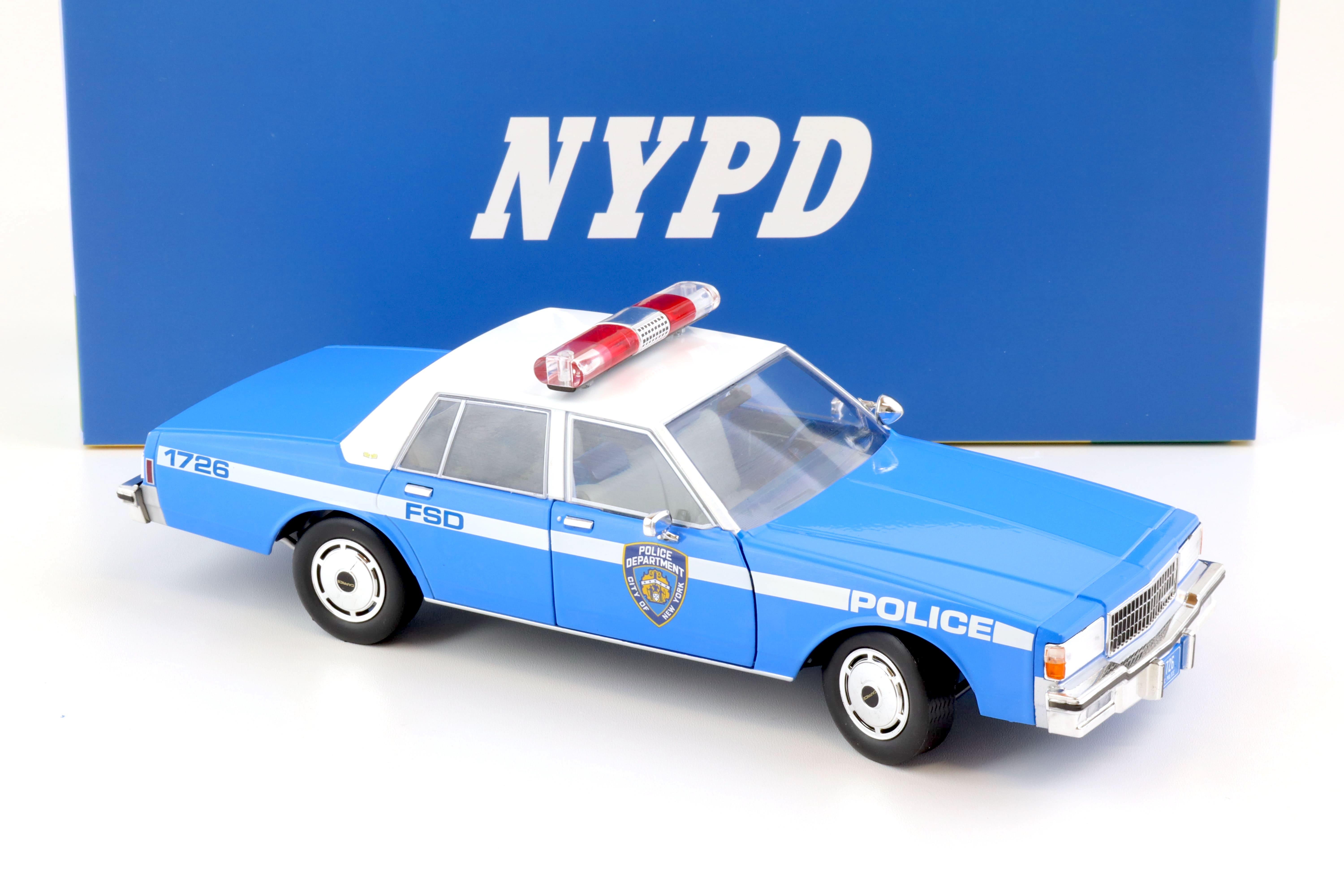 1:18 Greenlight 1990 Chevrolet Caprice NEW York City Police Department NYPD blue