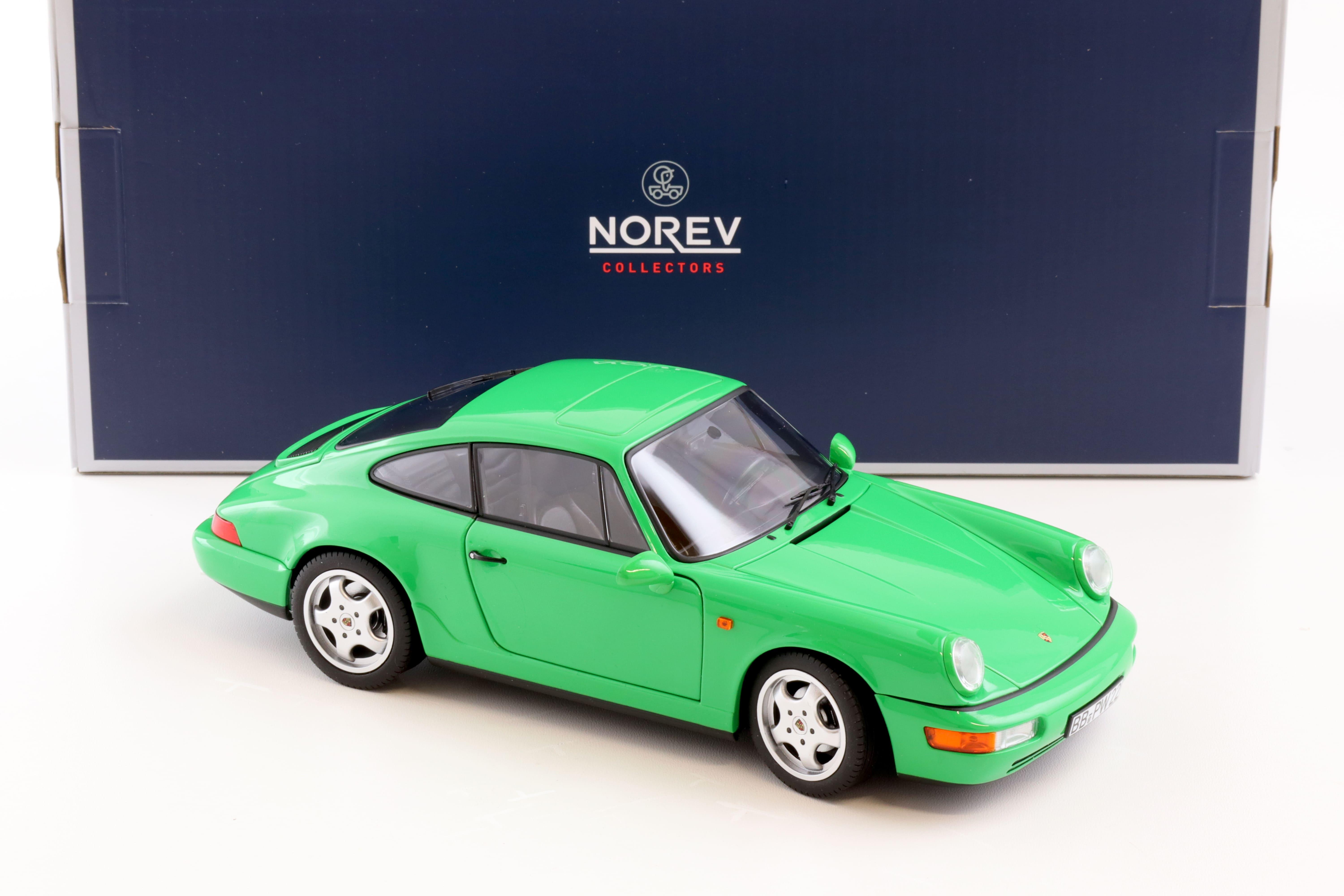 1:18 Norev Porsche 911 (964) Carrera 4 Coupe 1990 Signal green - Limited 504 pcs.