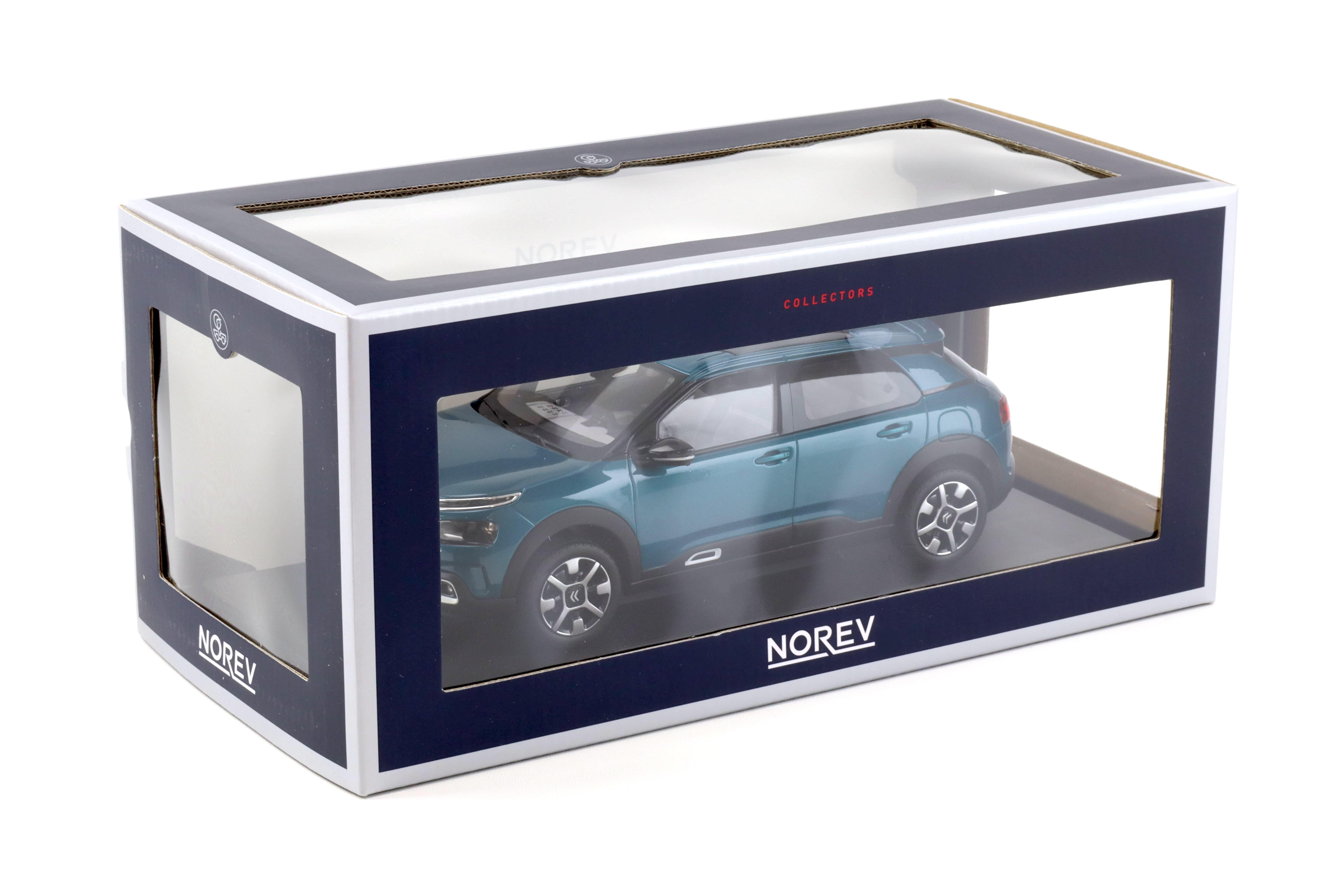 1:18 Norev Citroen C4 Cactus 2018 Emeraude blue & white deco