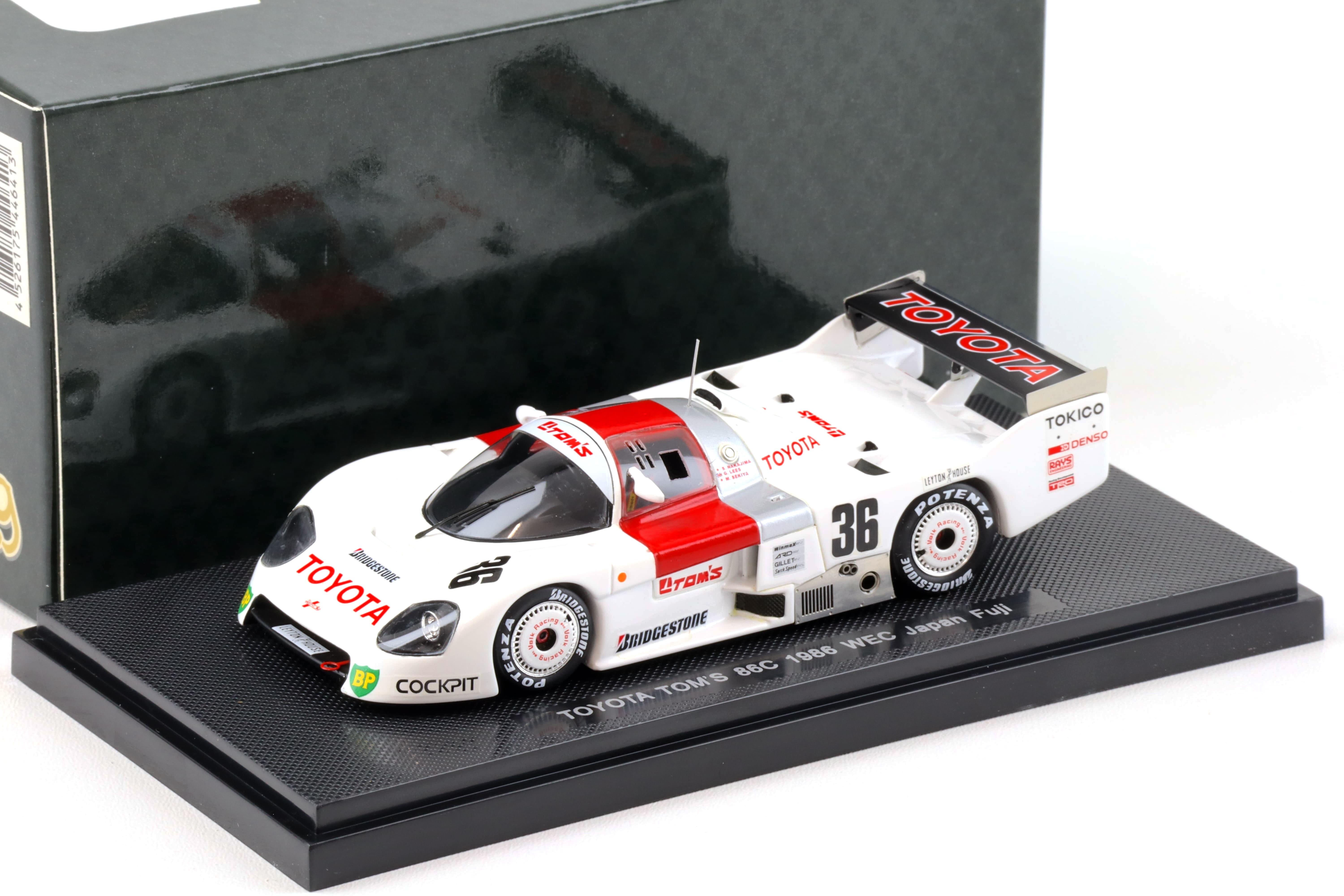 1:43 Ebbro Toyota TOM'S 86C WEC Japan 1986 Fuji Nakajima/Lees/Sekiya #36