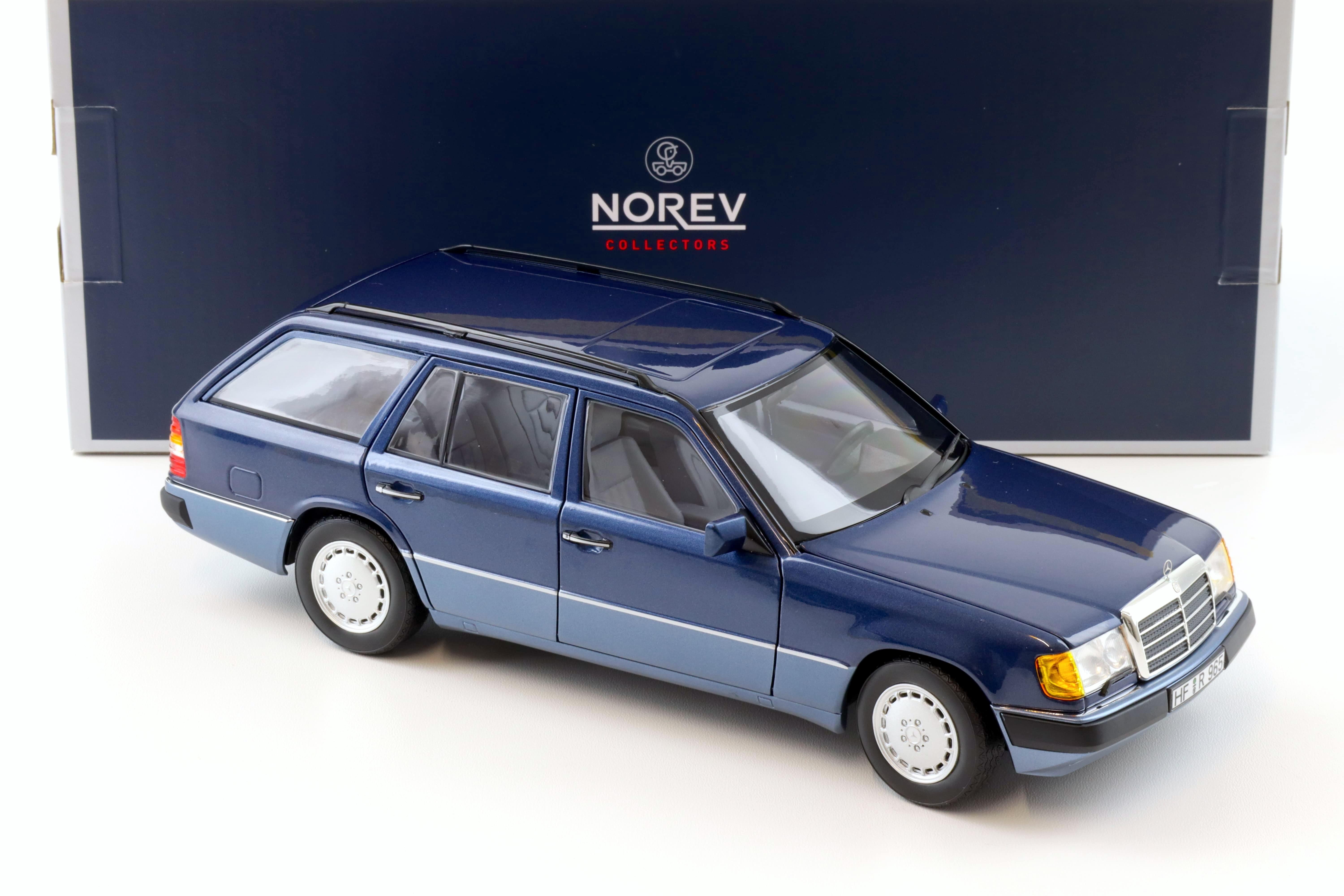 1:18 Norev Mercedes 300 D T-Model S-124 Nautical blue 1990 - Limited 1000 pcs.