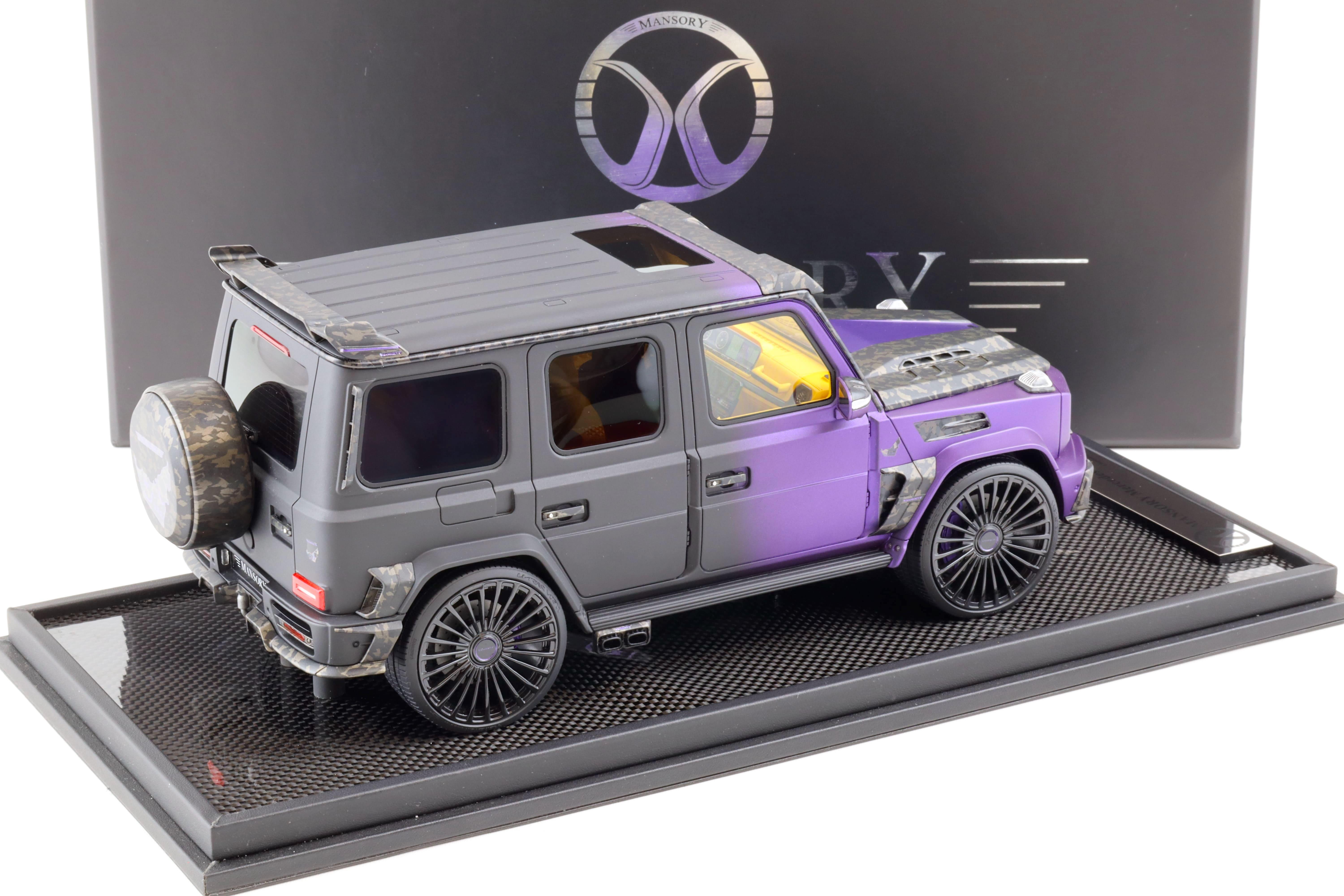 1:18 Motorhelix Mercedes G-Class G63 AMG Mansory UAE matt black/ purple - Limited 99 pcs.