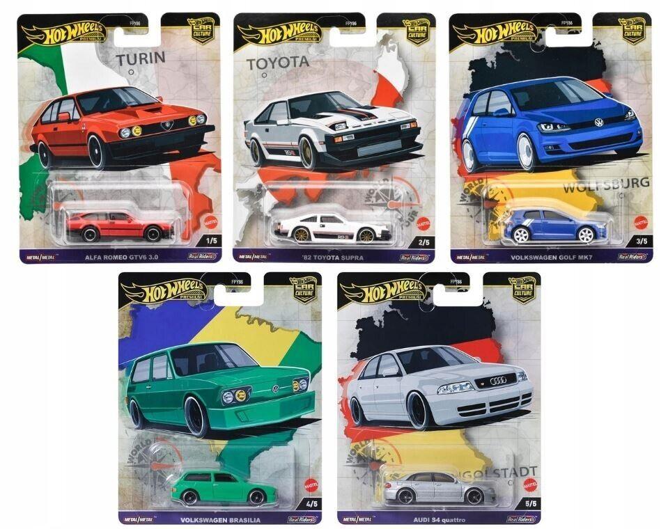 1:64 Hot Wheels World Tour 2024 Car Culture Premium Pack 5 pcs. 976A VW, Alfa