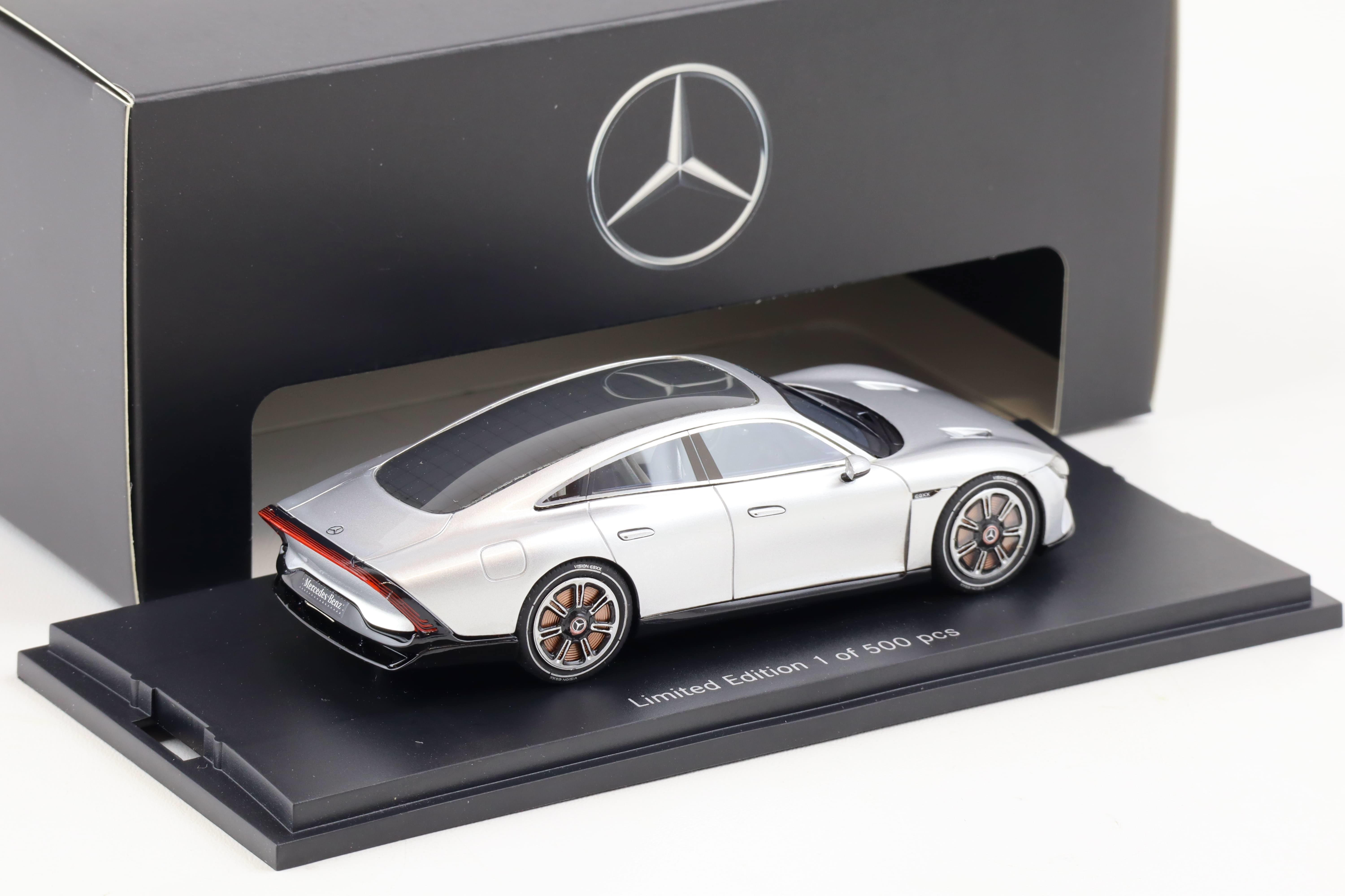 1:43 AutoCult Mercedes Vision EQXX Showcar silver Limited 500 DEALER VERSION