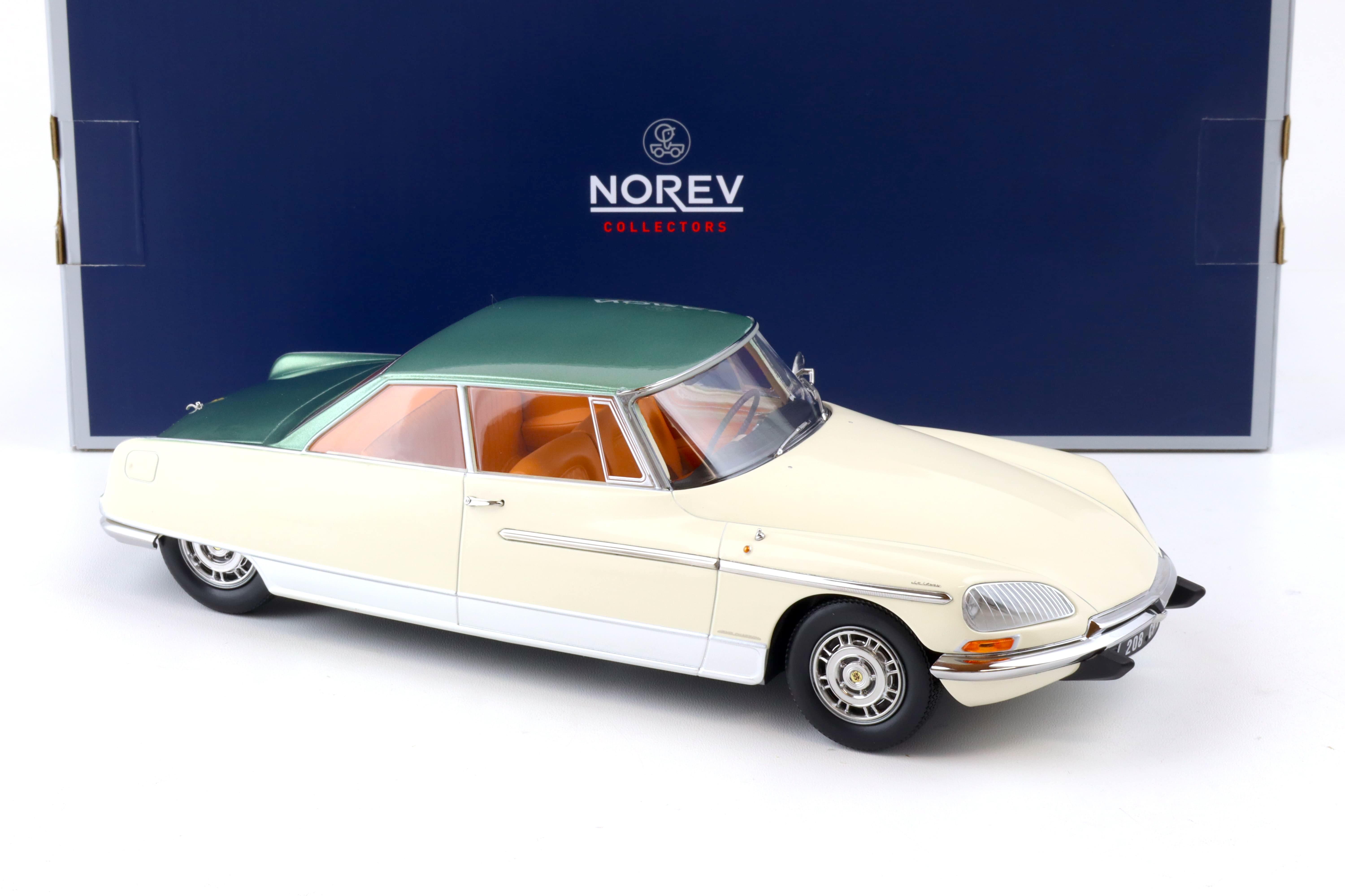 1:18 Norev Citroen DS 21 Le Leman 1968 Ivory & green metallic