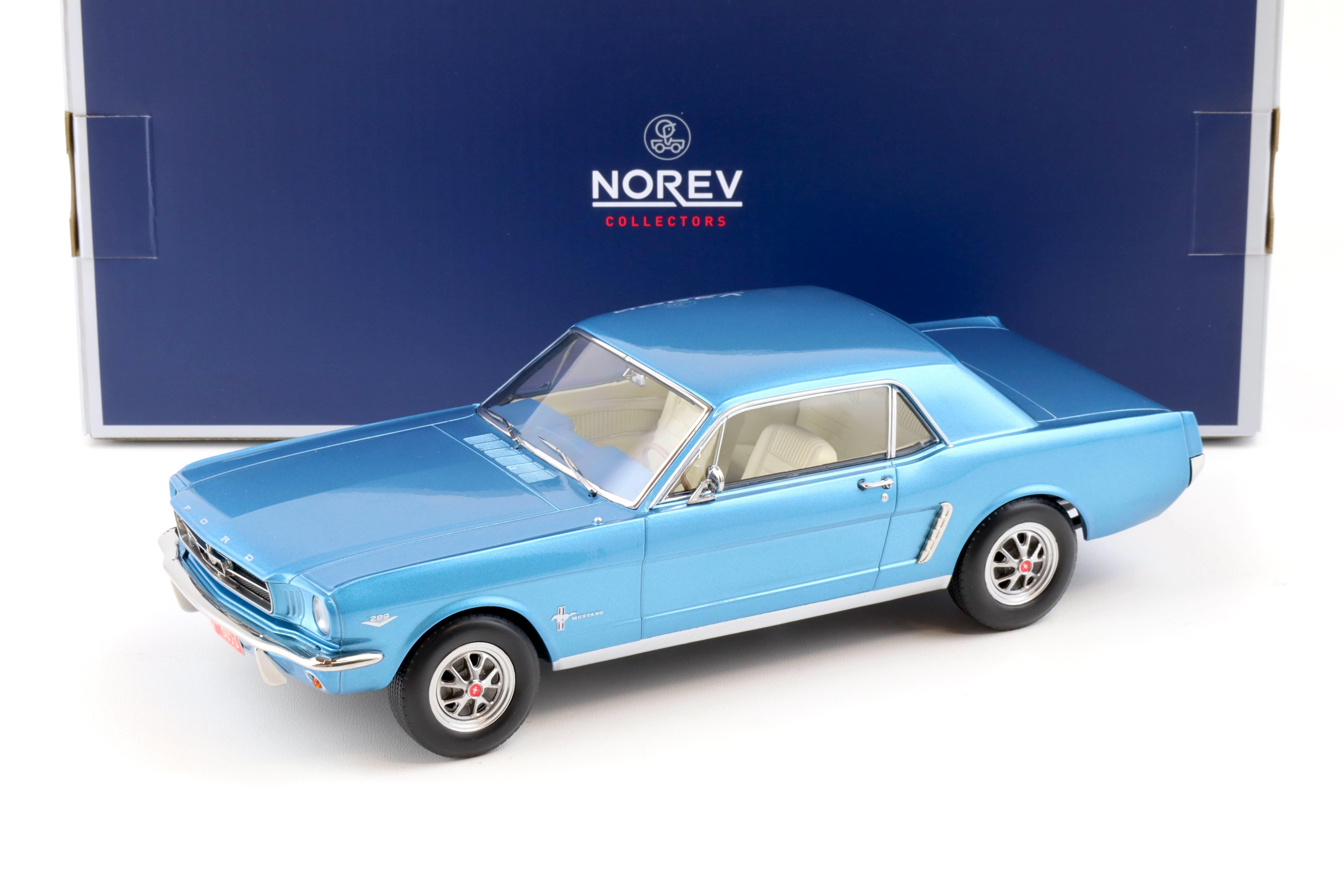 1:18 Norev Ford Mustang Hardtop Coupe 1965 Turquoise metallic