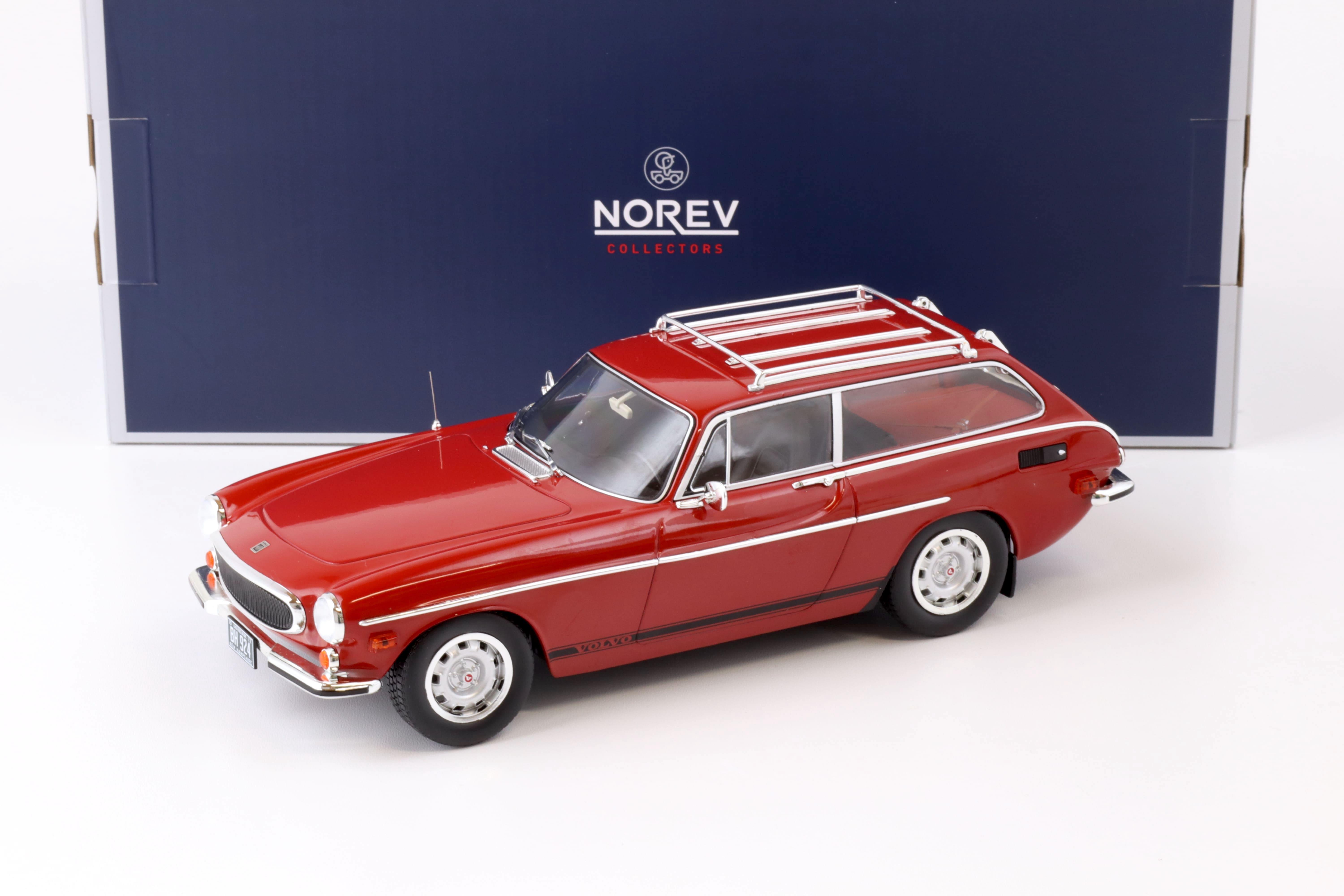 1:18 Norev Volvo 1800 ES US Version 1972 red with lower side stripes