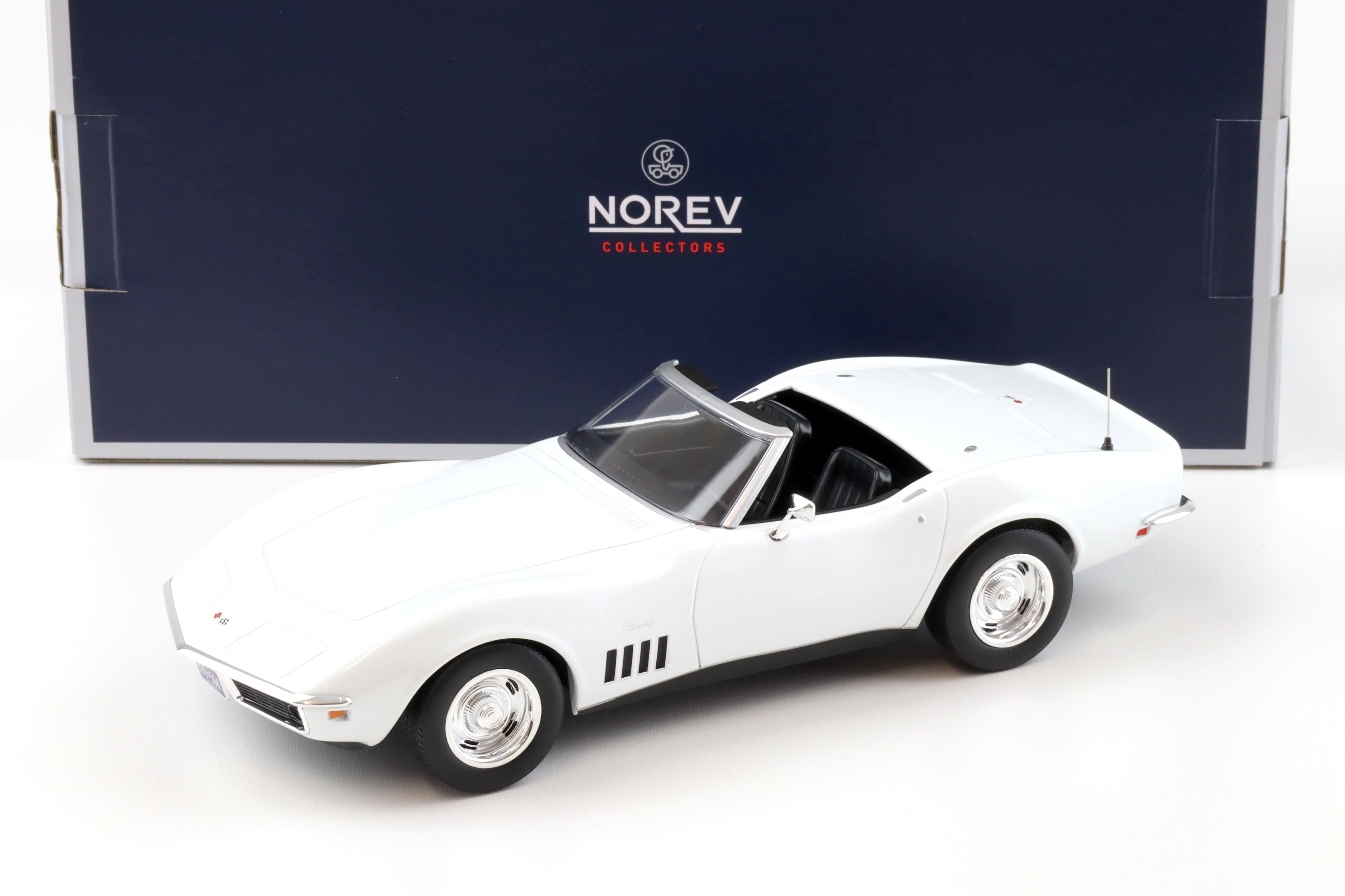 1:18 Norev Chevrolet Corvette C3 Convertible 1969 Can Am white