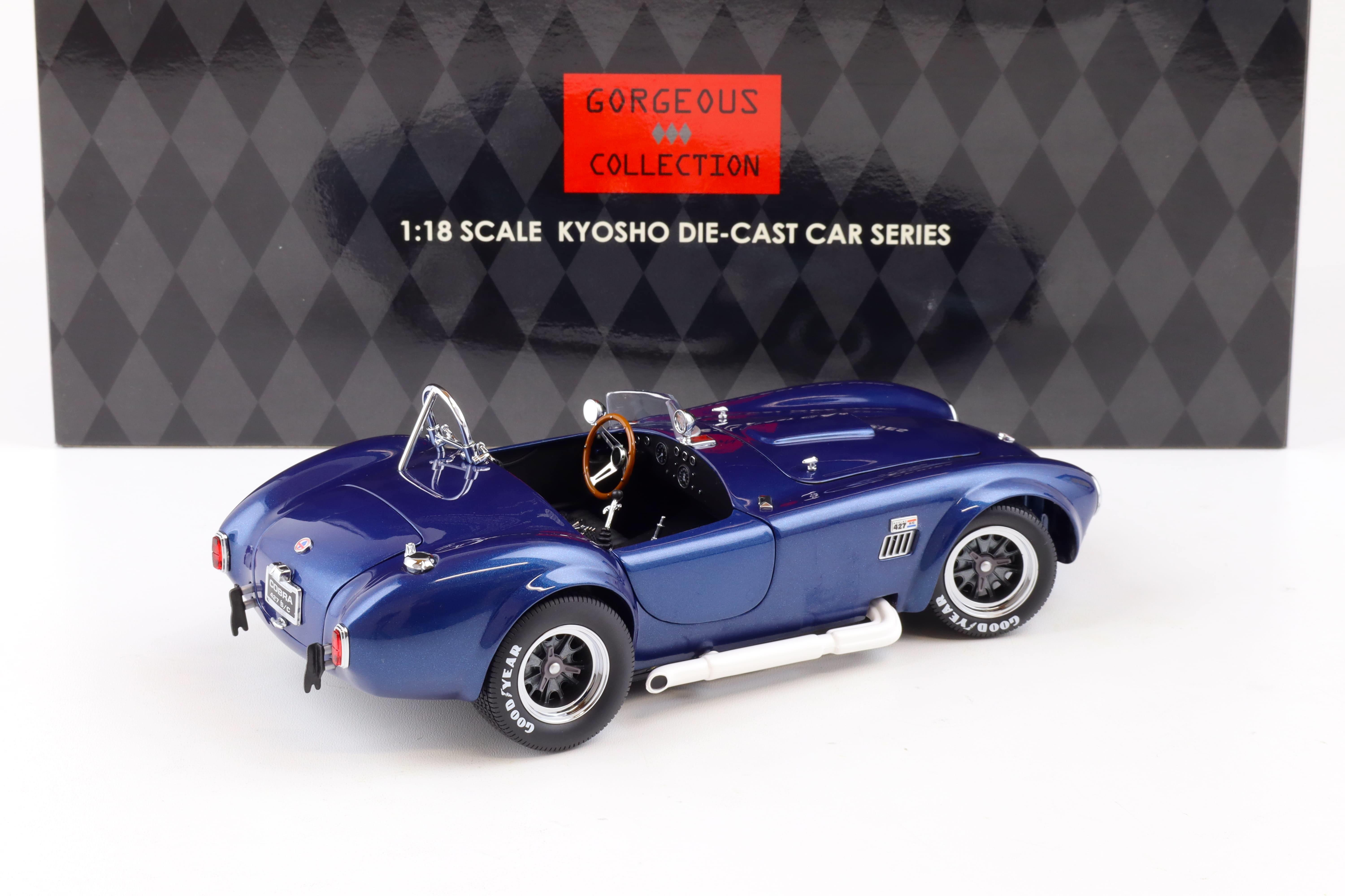 1:18 Kyosho Shelby Cobra 427 S/C Racing Screen blue metallic 08046BL