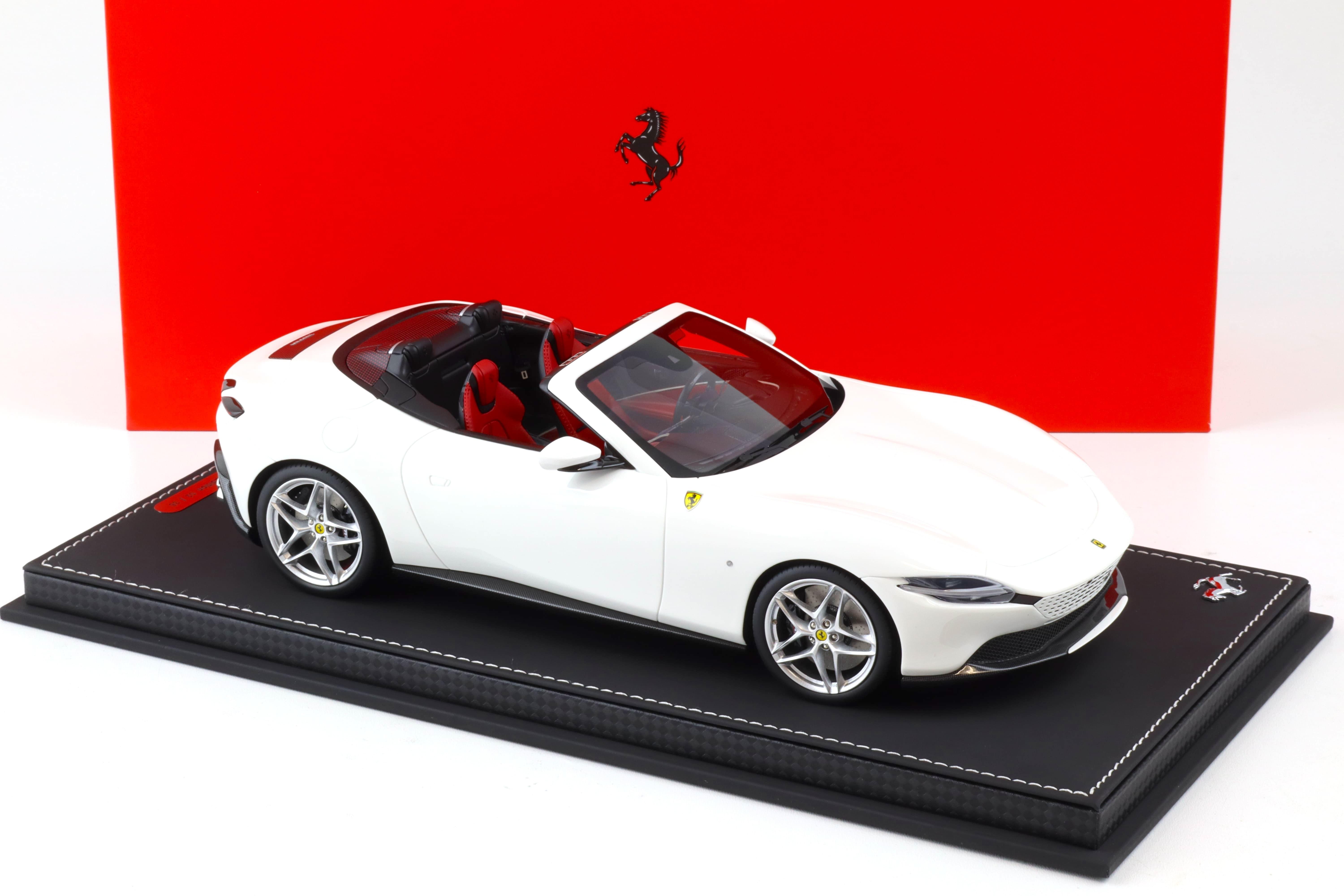 1:18 BBR Ferrari Roma Spider Bianco Cervino white with Showcase - Limited 36 pcs.