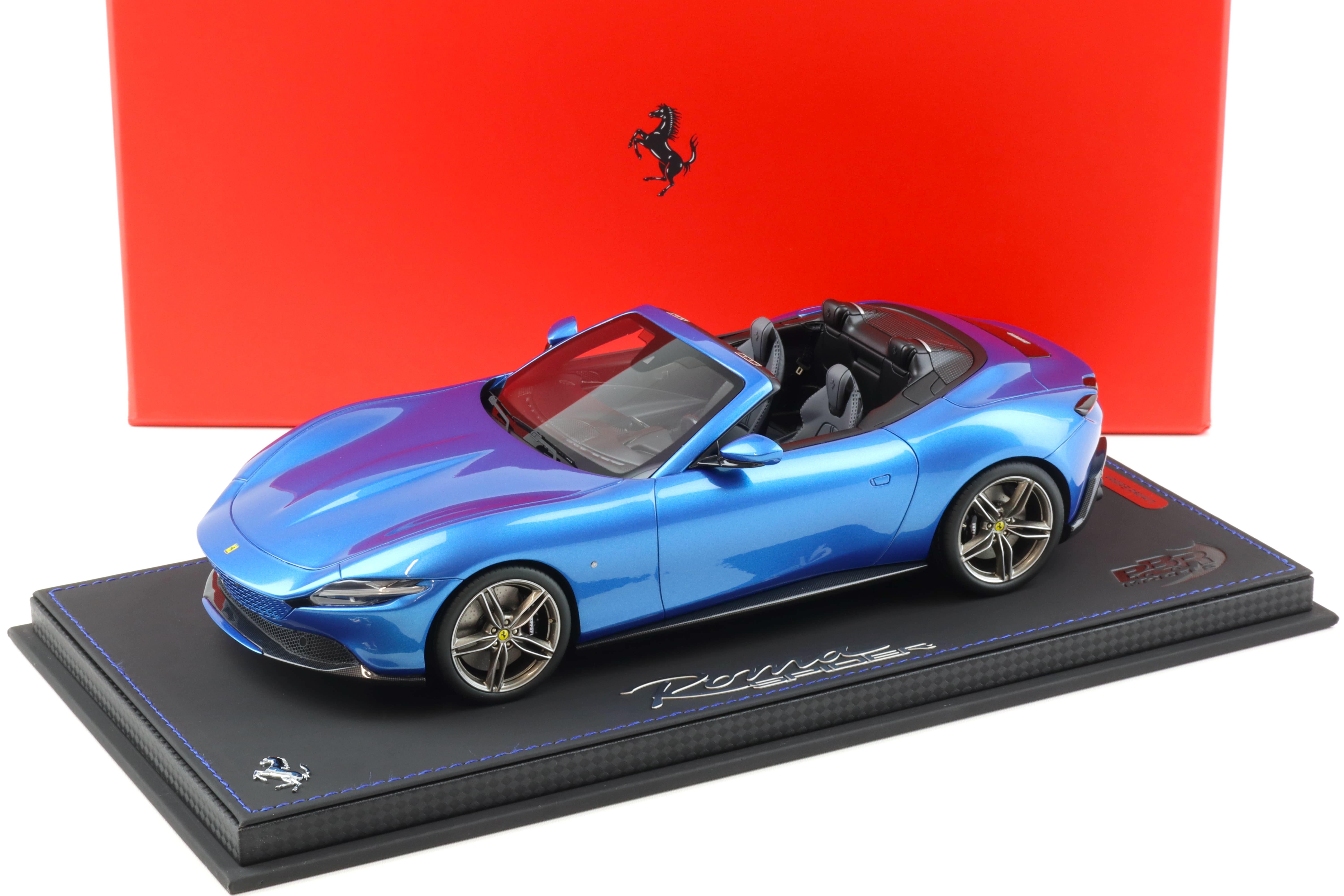 1:18 BBR Ferrari Roma Spider Blu Corsa blue with Showcase - Limited 36 pcs.