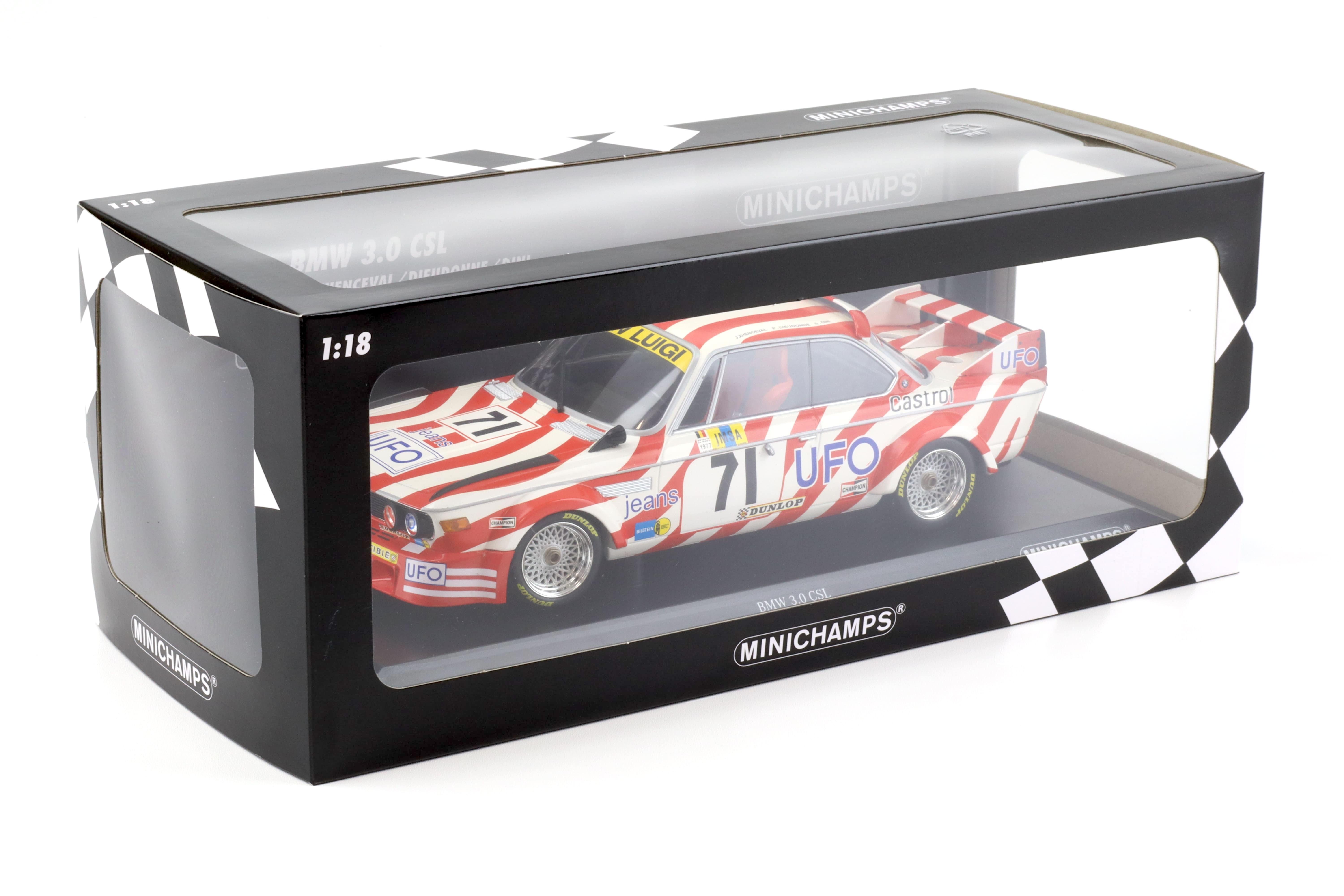 1:18 Minichamps BMW 3.0 CSL Luigi Racing #71 24h Le Mans 1977 Xhenceval/ Dieudonne