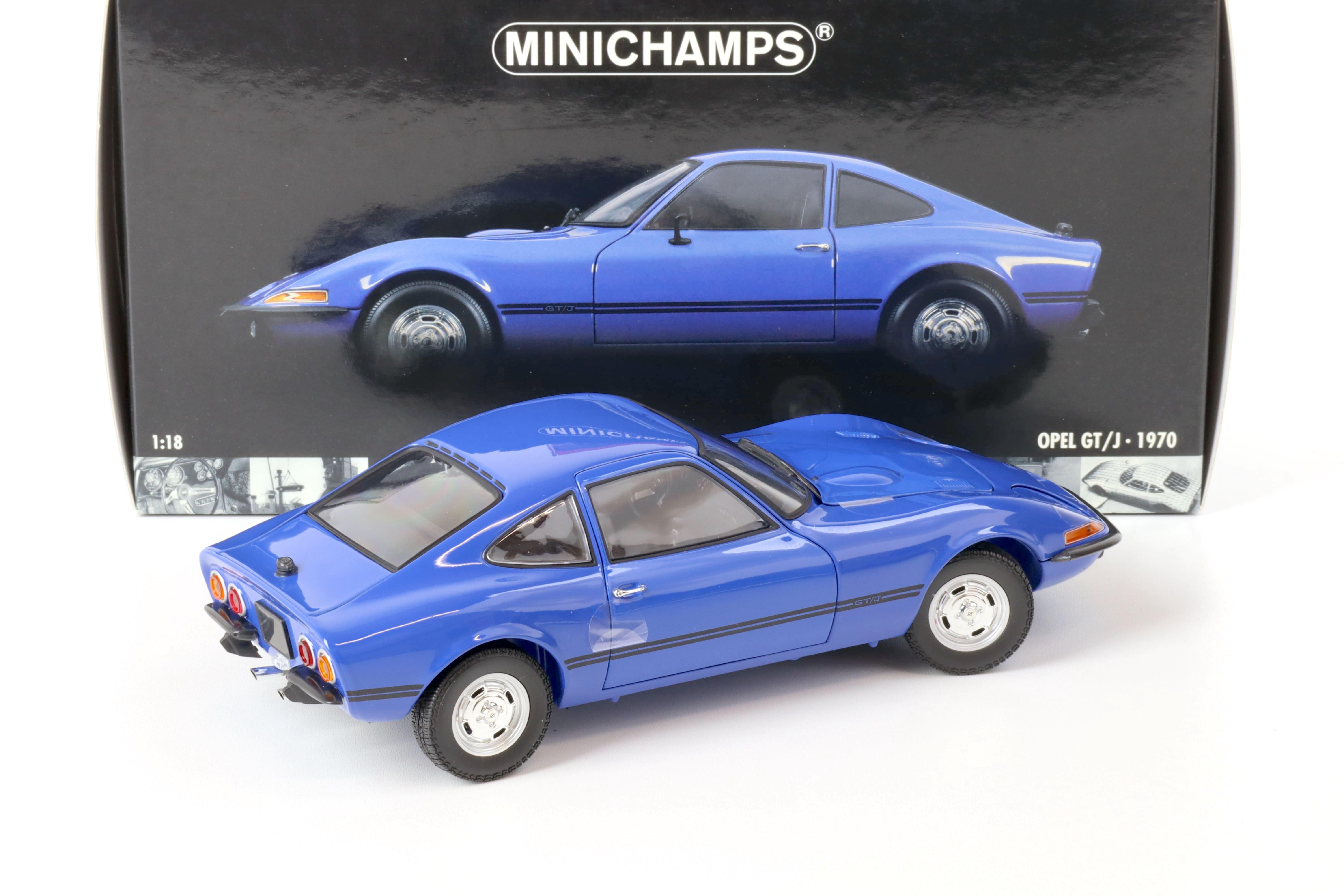 1:18 Minichamps Opel GT/J 1900 Coupe blue 1970