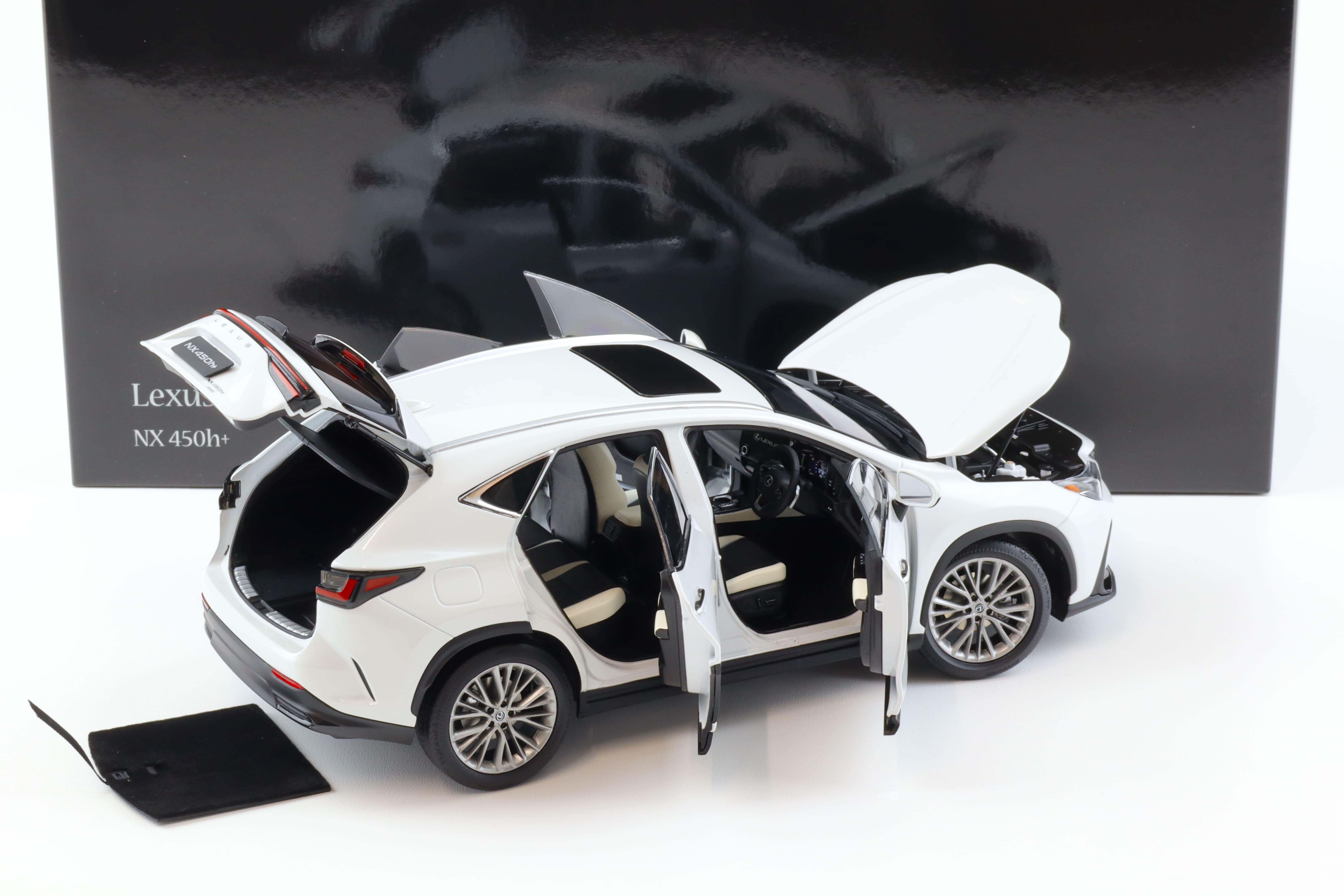 1:18 Kyosho Lexus NX 450h+ SUV 2022 Sinic Quartz white Diecast/ full openings 08968Q