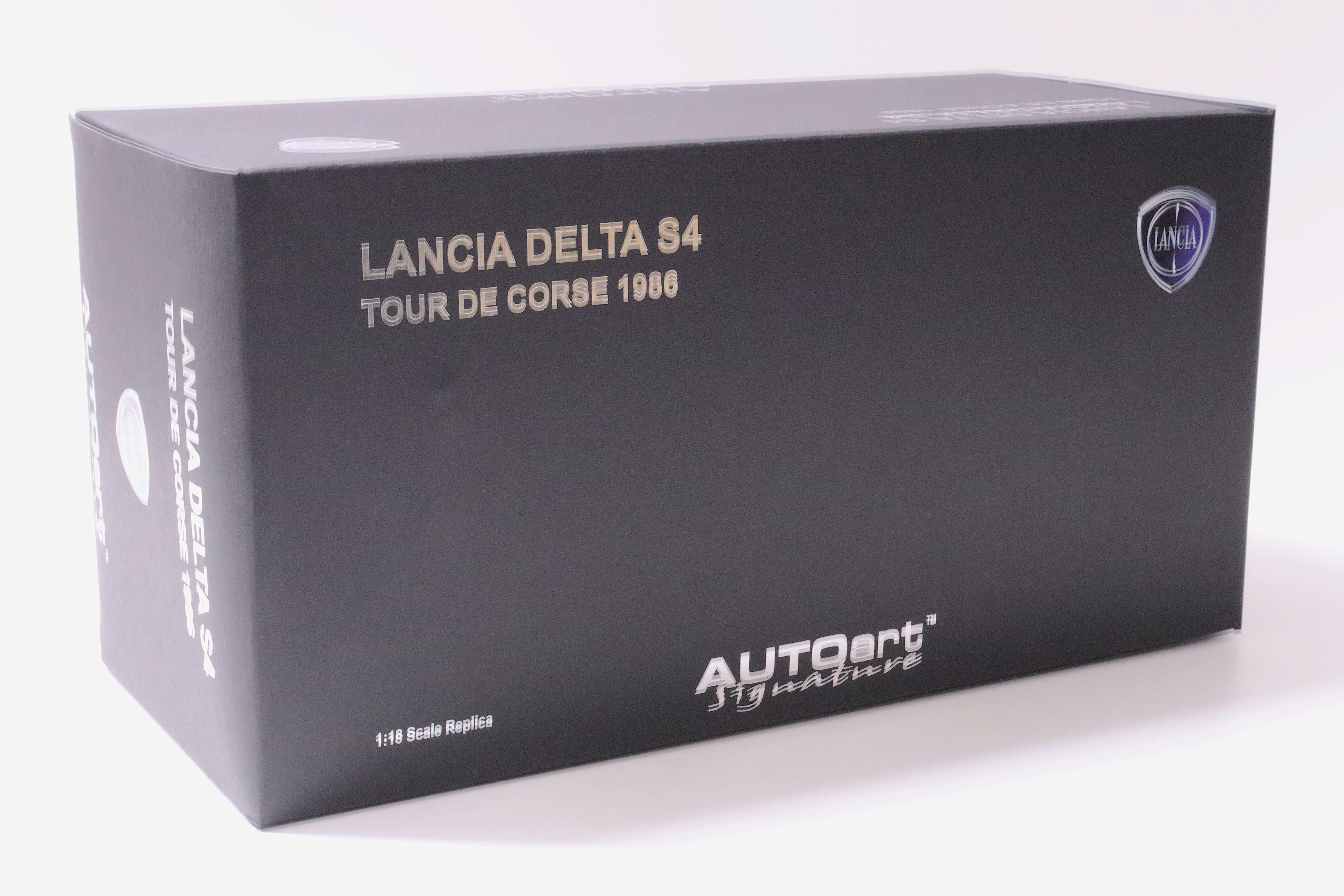 1:18 AUTOart Lancia Delta S4 Tour de Corse 1986 Toivonen/ Cresto #4 Martini Racing