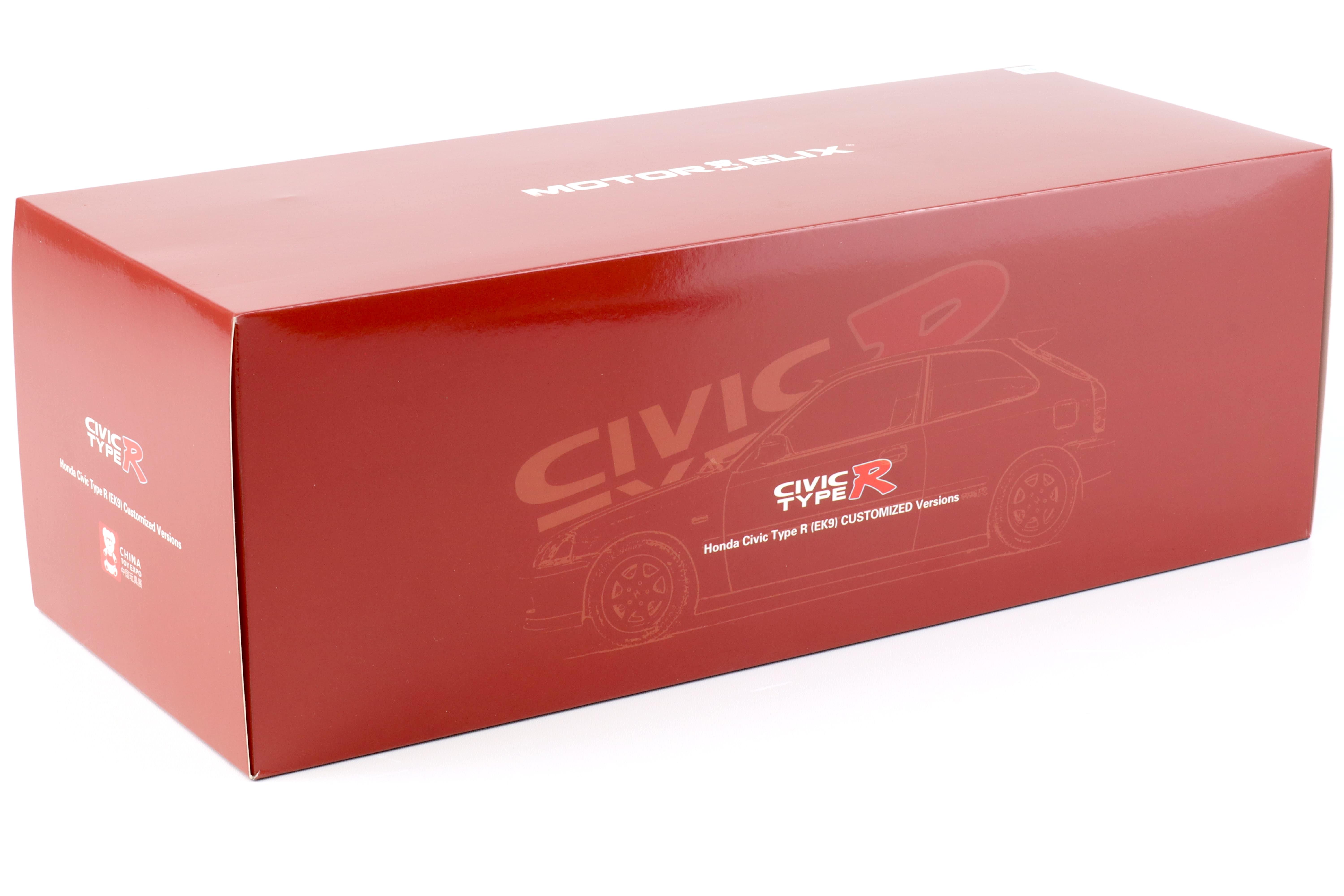 1:18 Motorhelix Honda Civic Type R (EK9) Customized Version red/Carbon China Toy Expo M85005