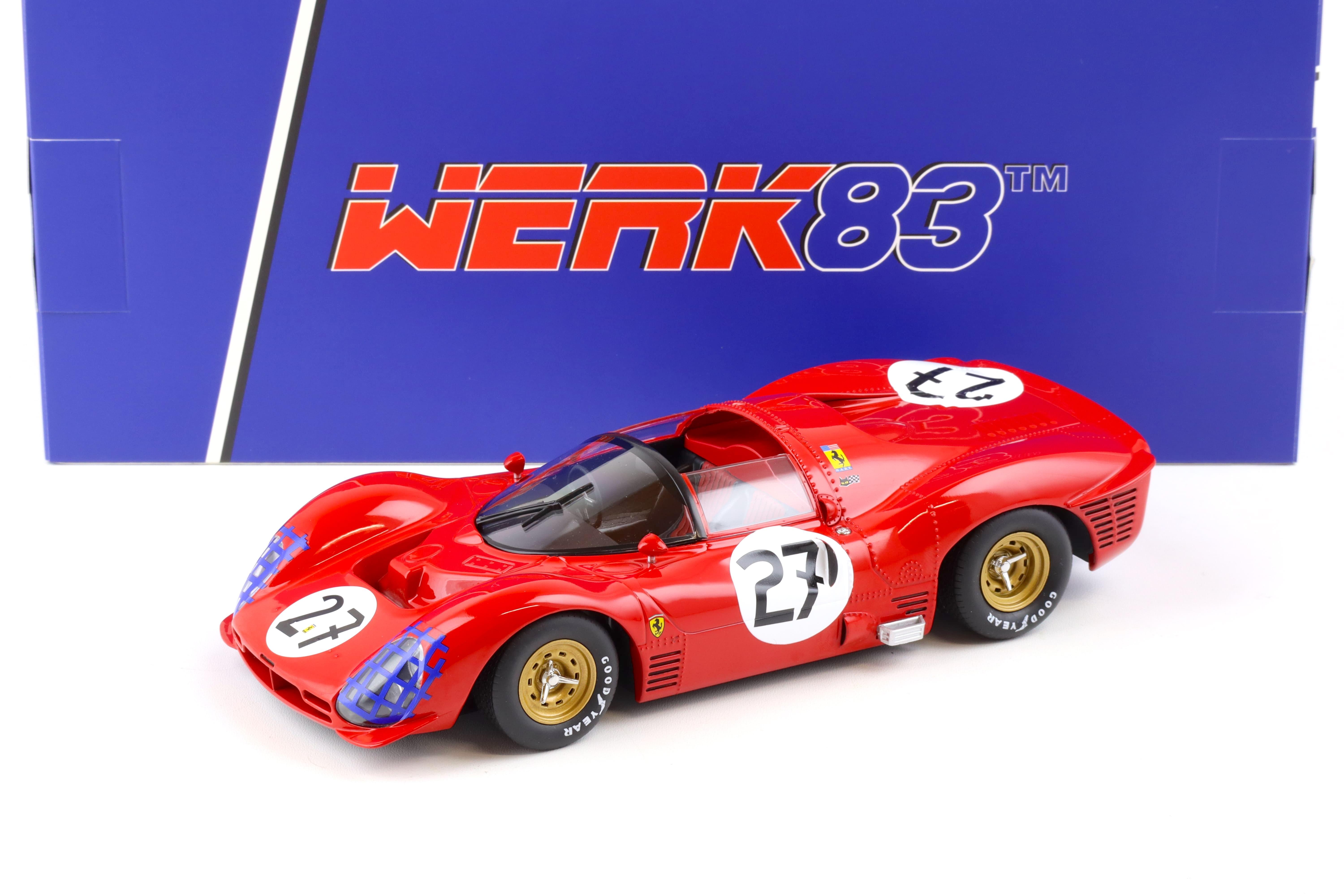 1:18 WERK83 Ferrari 330 P3 Spyder 24h Le Mans 1966 Ginther/ Rodriguez #27 red