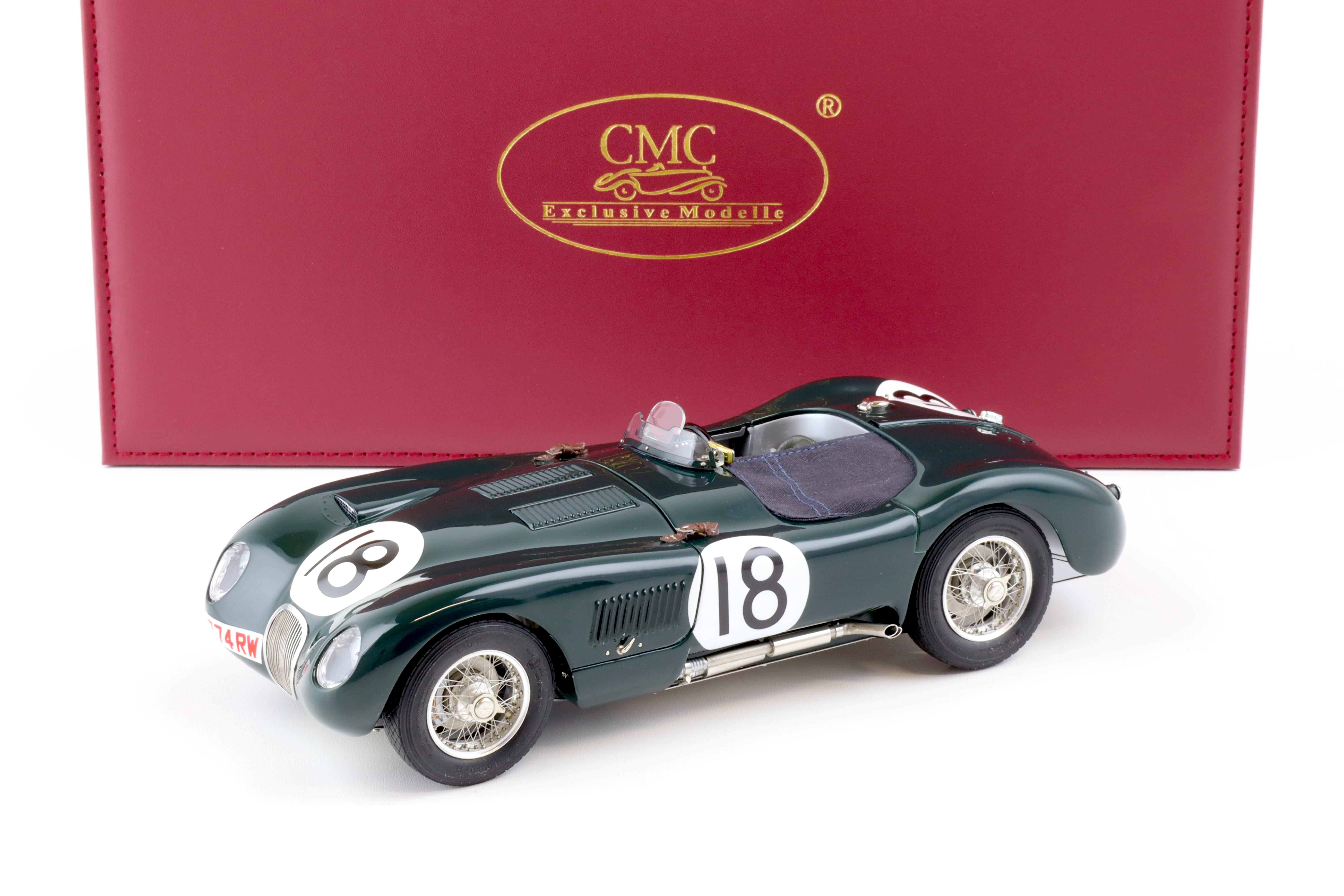 1:18 CMC Jaguar C-Type Winner 24h Le Mans 1953 Rolt/ Hamilton #18 green M-195