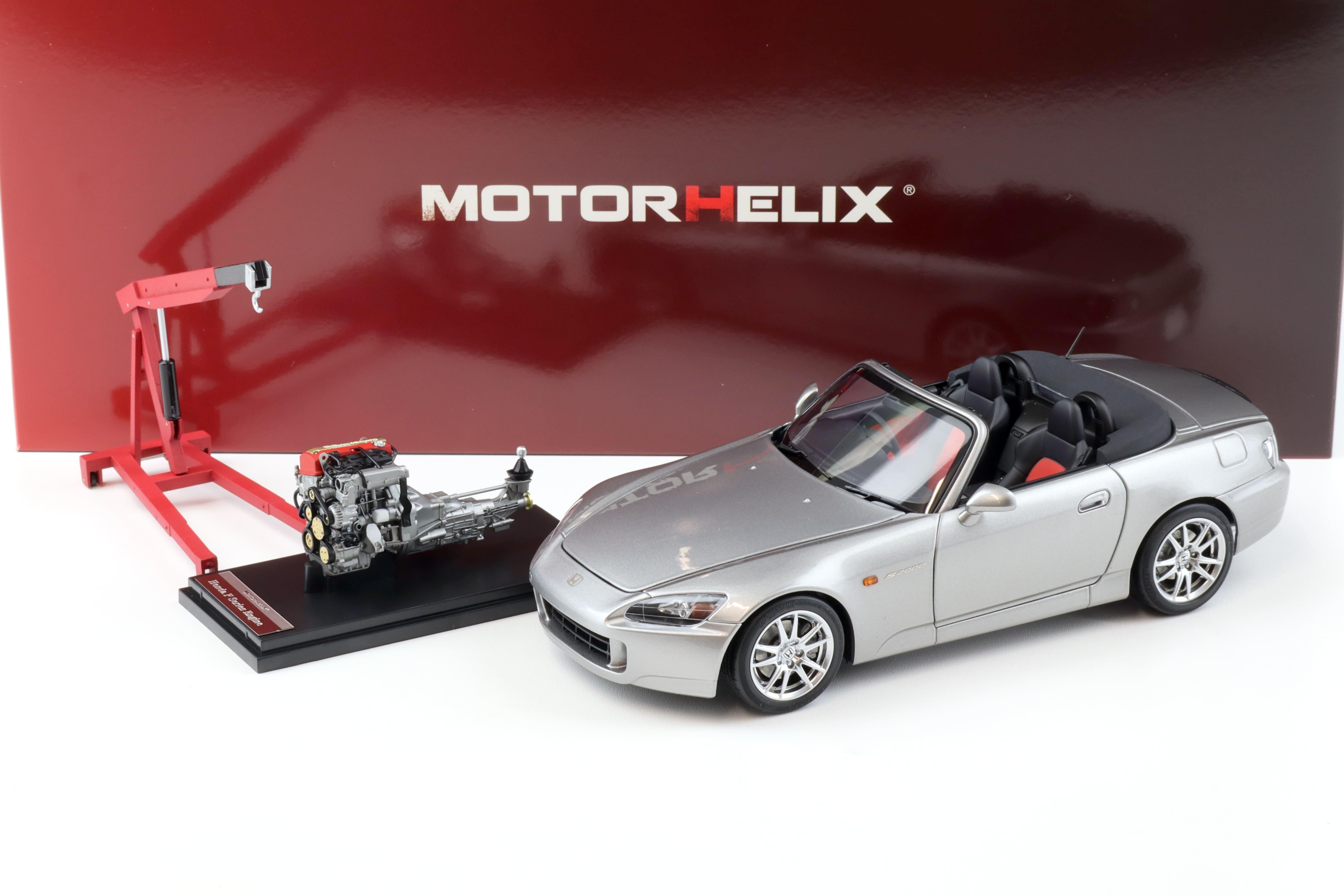 1:18 Motorhelix Honda S2000 (AP2) silver metallic + engine Diecast M85108