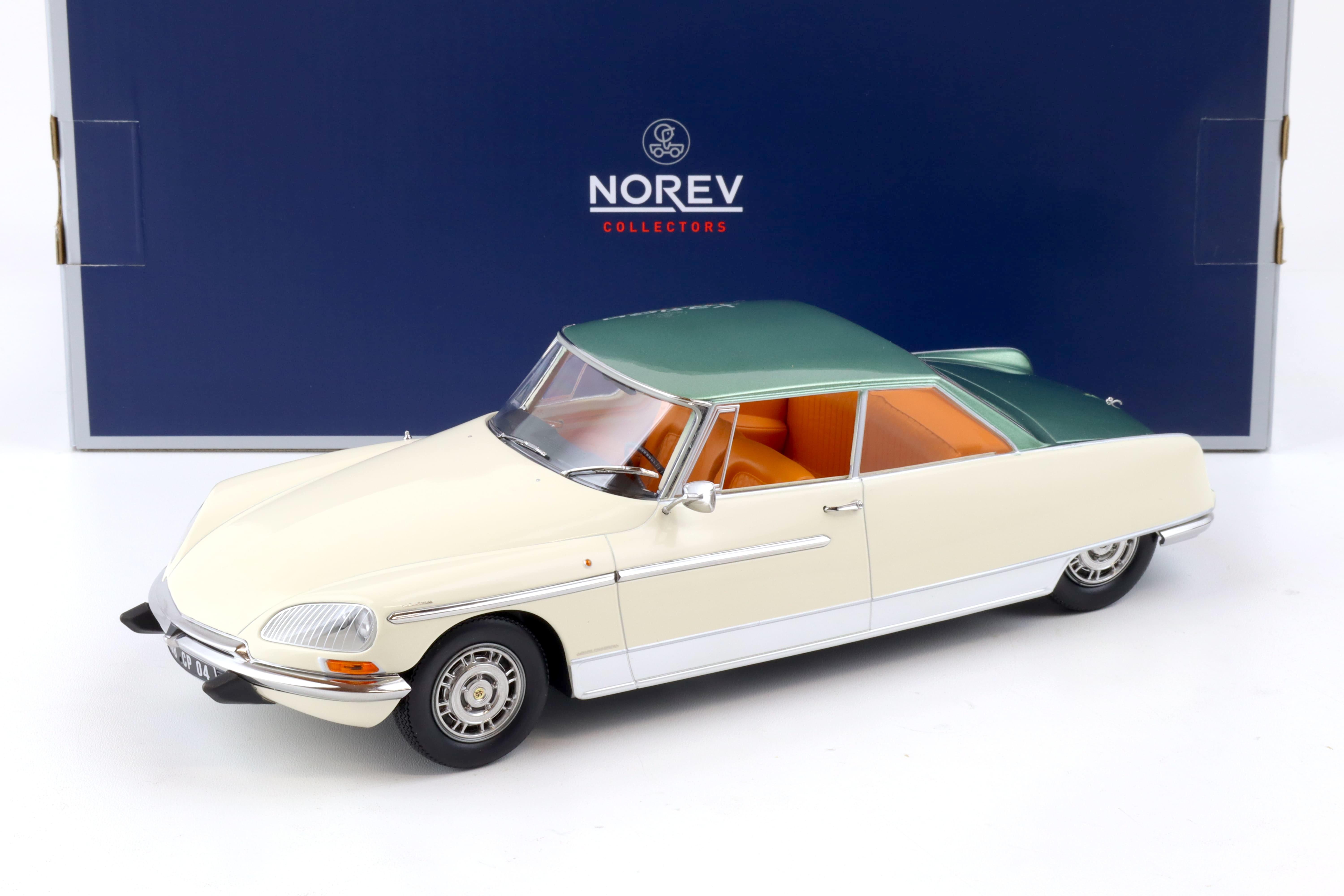 1:18 Norev Citroen DS 21 Le Leman 1968 Ivory & green metallic