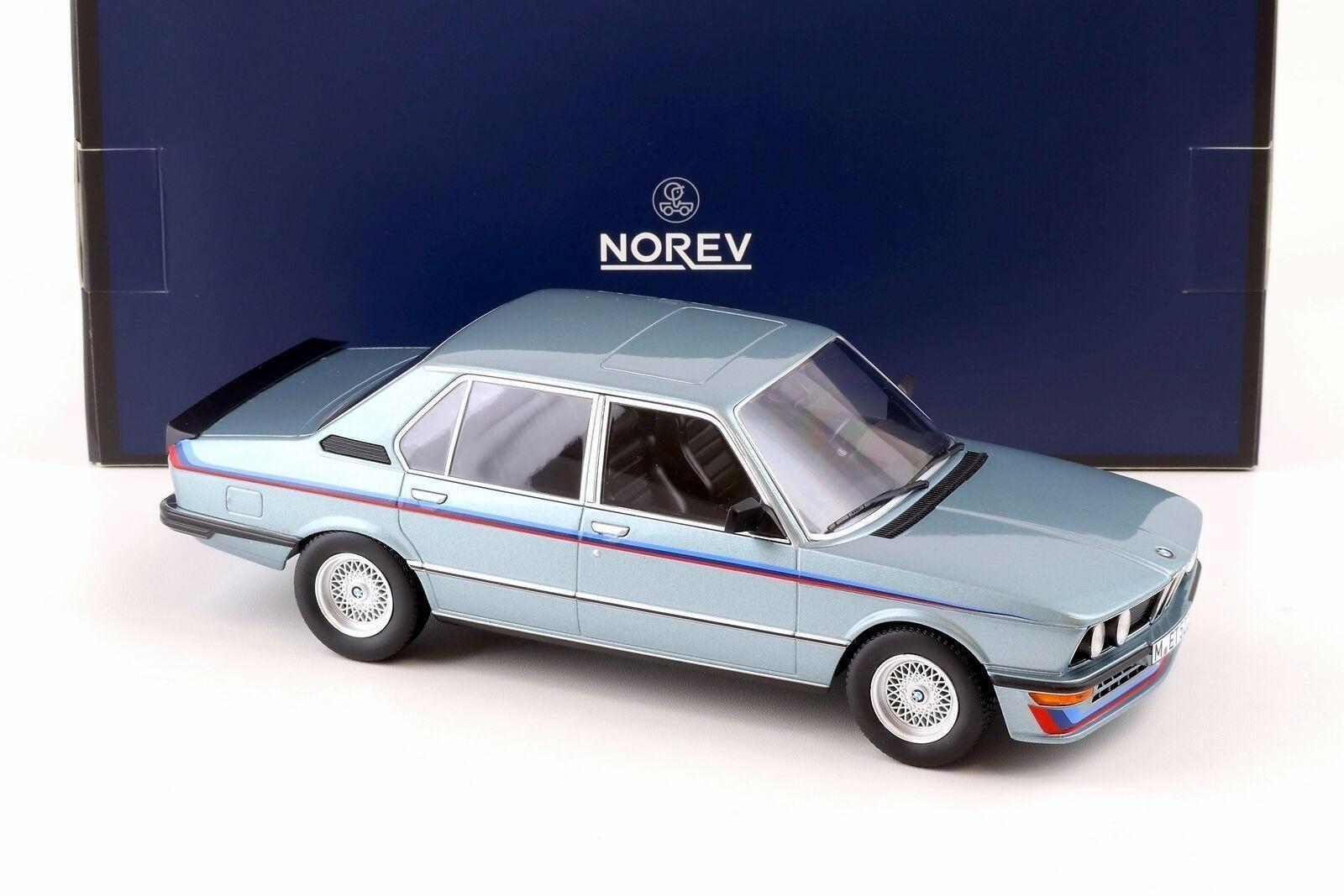 1:18 Norev BMW M535i E12 Limousine 1980 blue met. with stripes - Limited 500 pcs.
