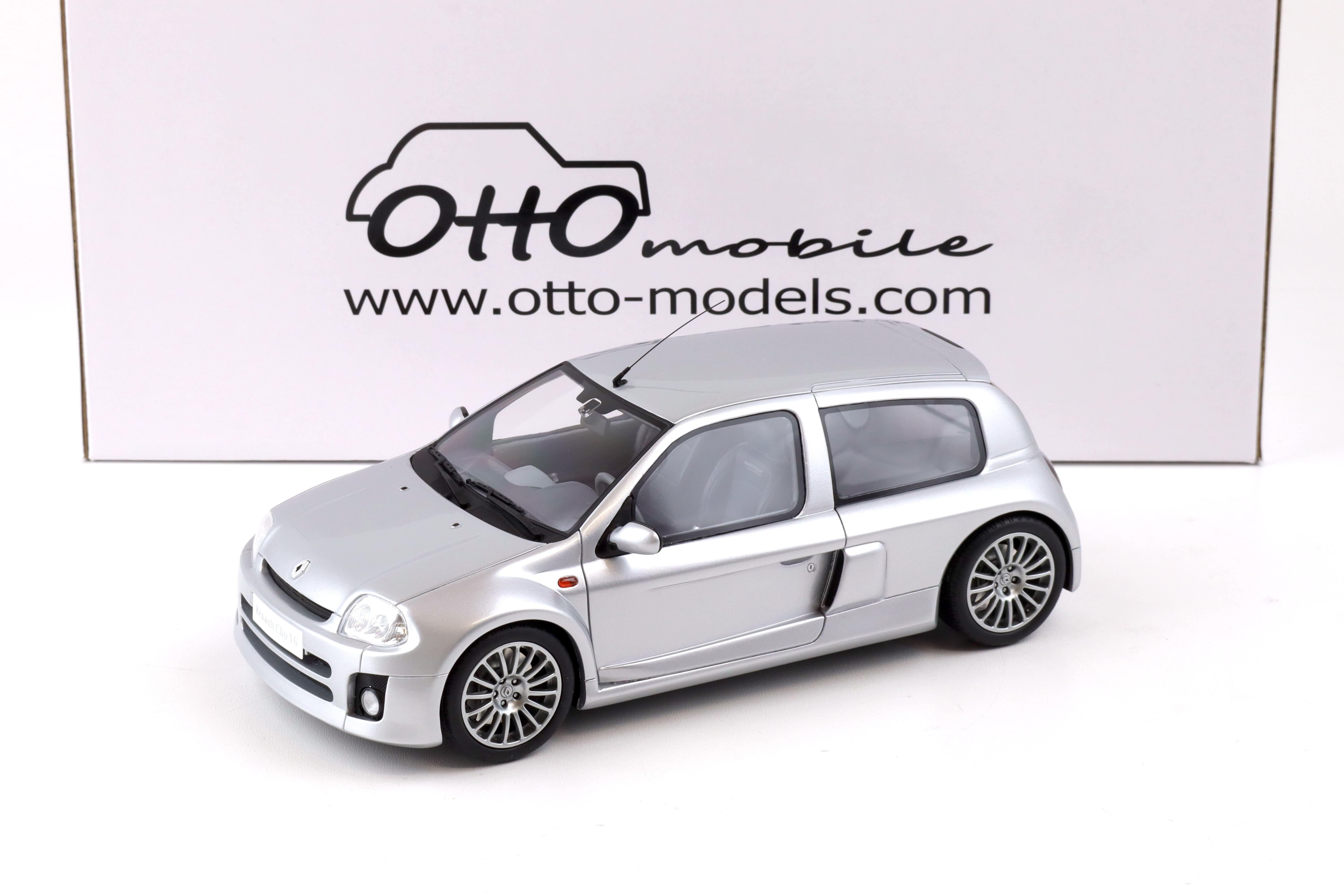 1:18 OTTO mobile OT1034 Renault Clio V6 Phase 1 silver 2001