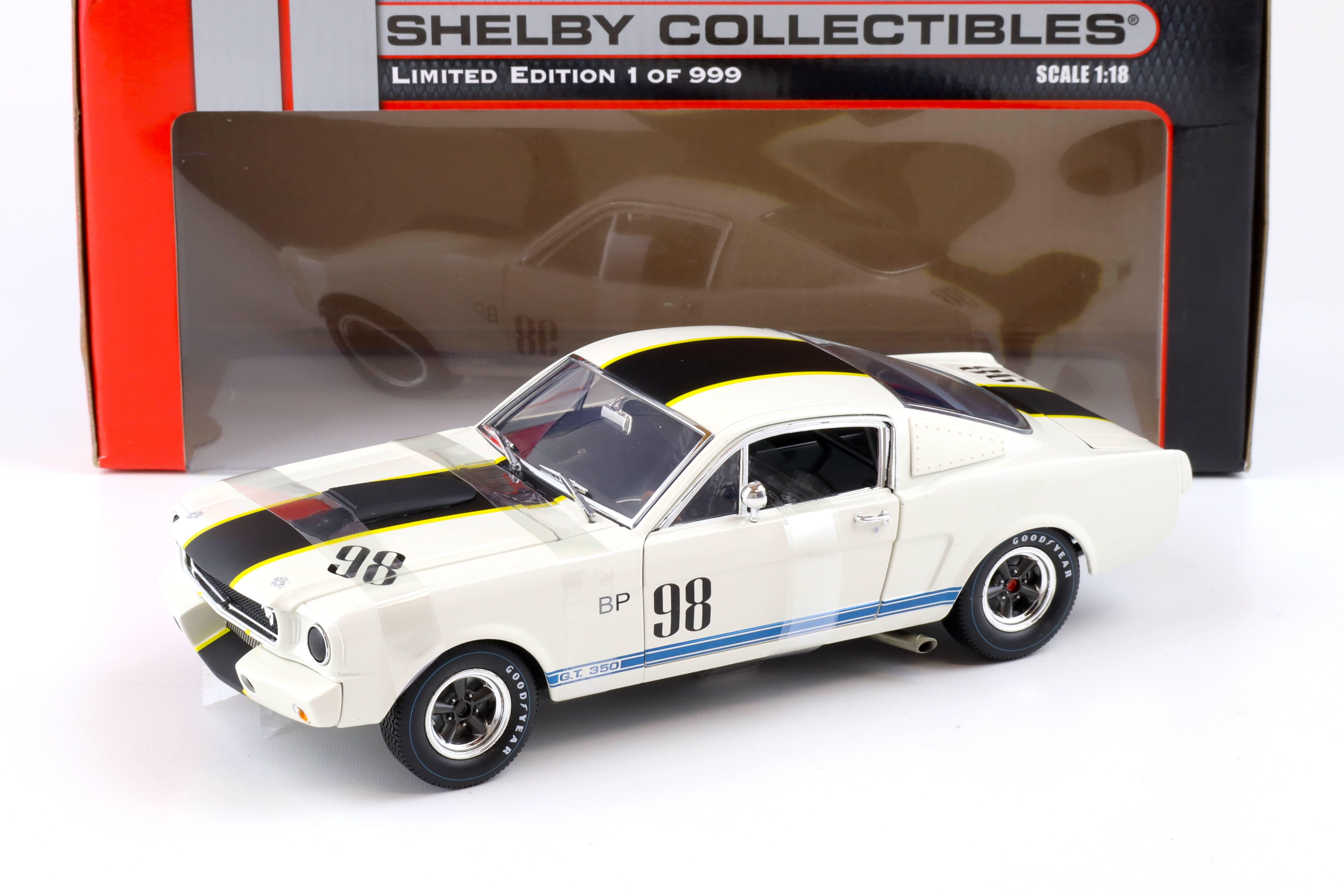 1:18 Shelby Collectibles Triple9 1966 Shelby GT 350R Coupe #BP98 white/ black