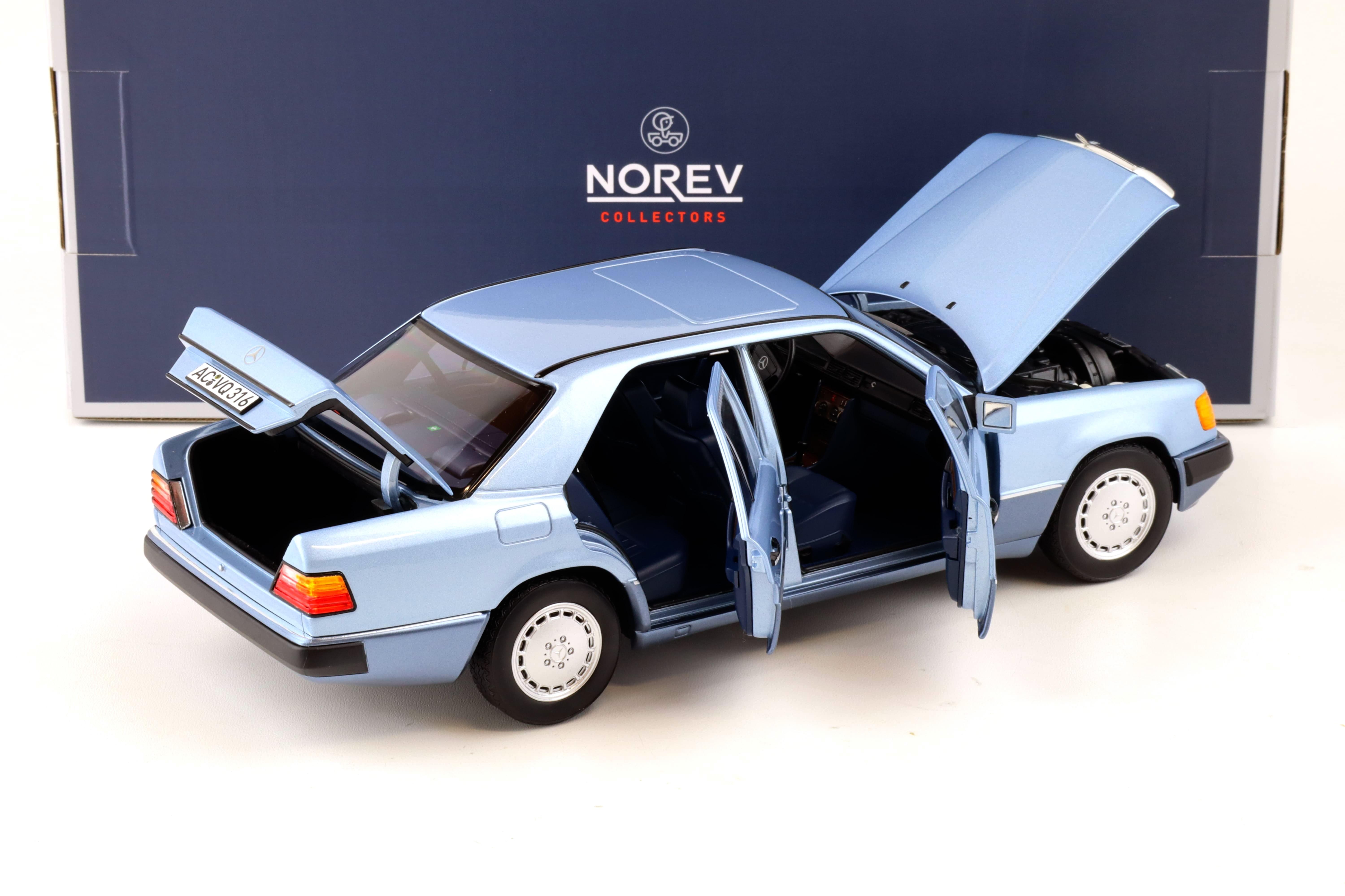 1:18 Norev Mercedes 230 E W124 Limousine 1990 light blue metallic 183945