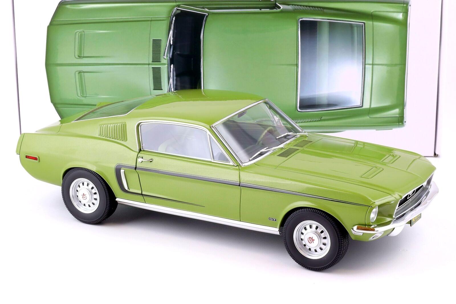 1:12 Norev Ford Mustang Fastback GT Coupe 1968 light green metallic 122704