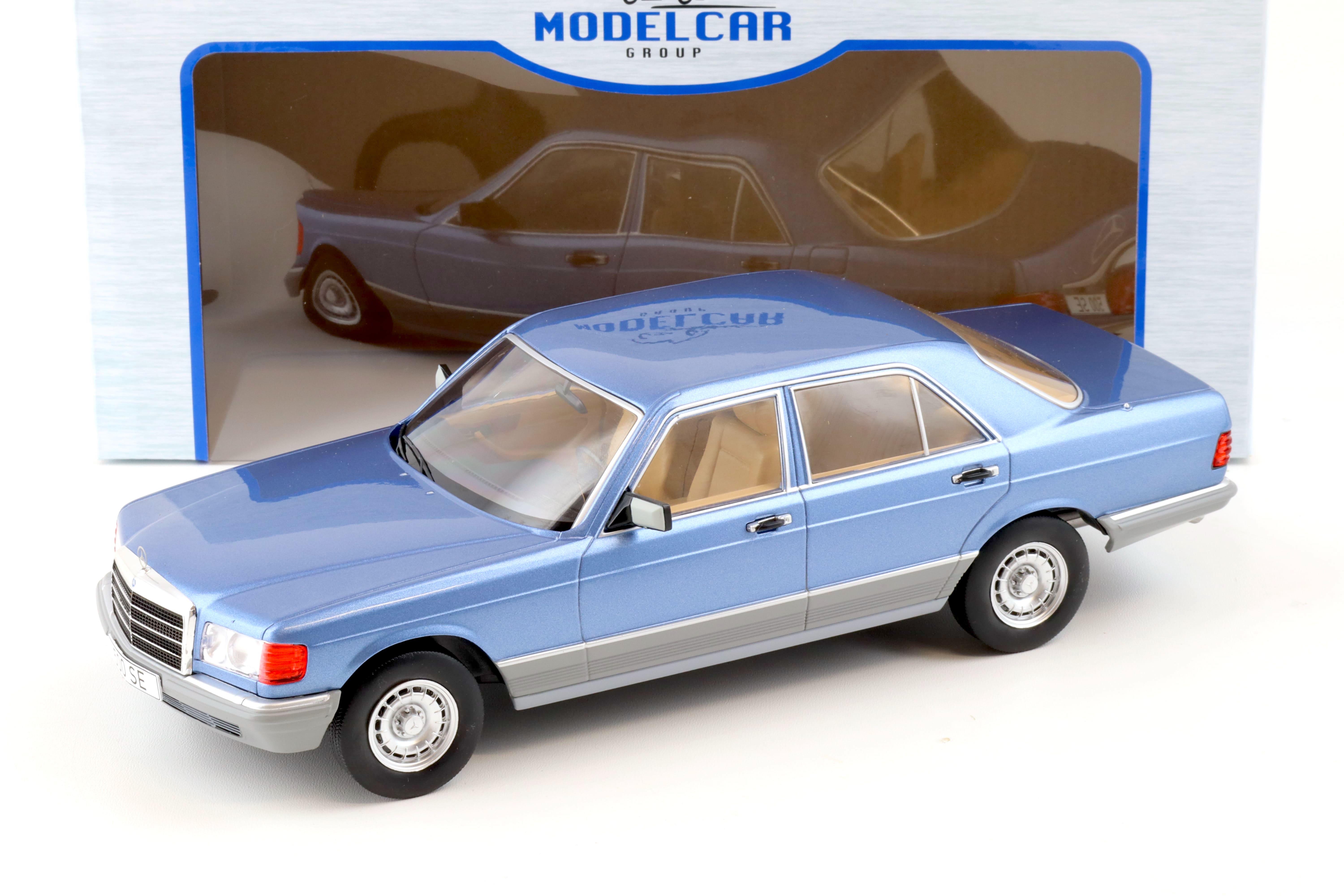 1:18 MCG Mercedes 500SE S-Klasse (W126) Limousine blue metallic