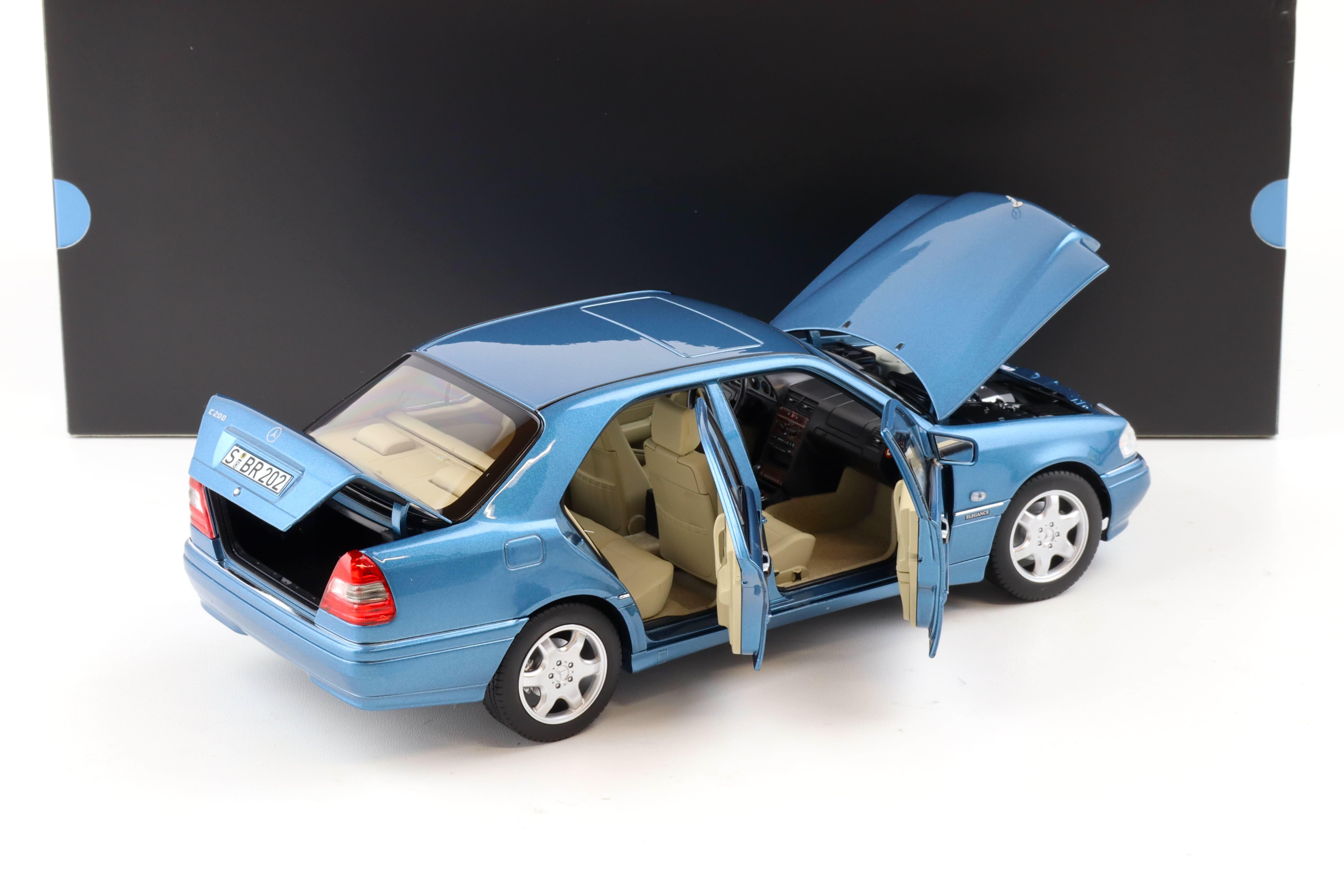 1:18 Norev Mercedes C200 Limousine C-Class W202 aquamarine blue DEALER VERSION