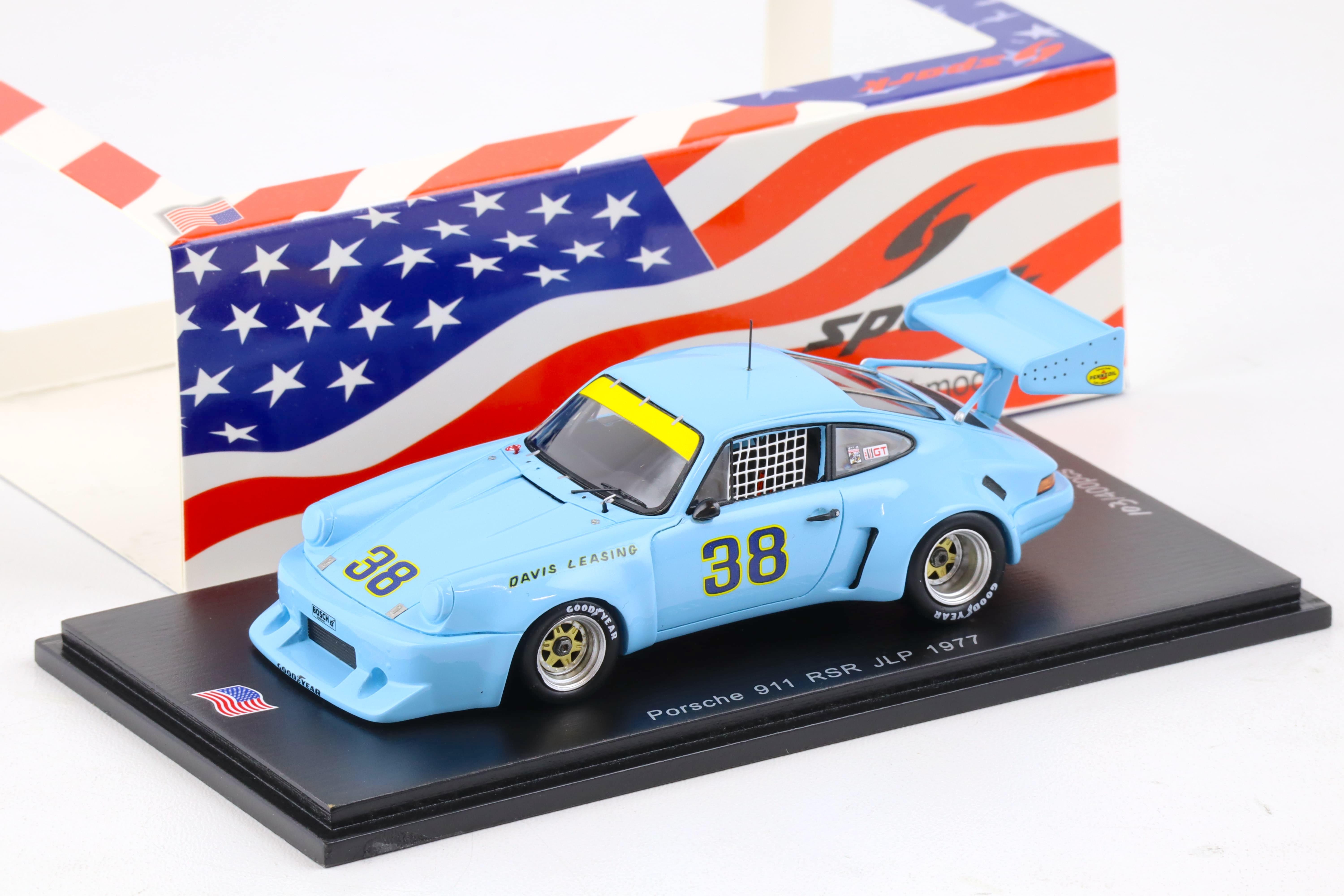 1:43 Spark Porsche 911 RSR JLP 1977 John Paul #38 blue