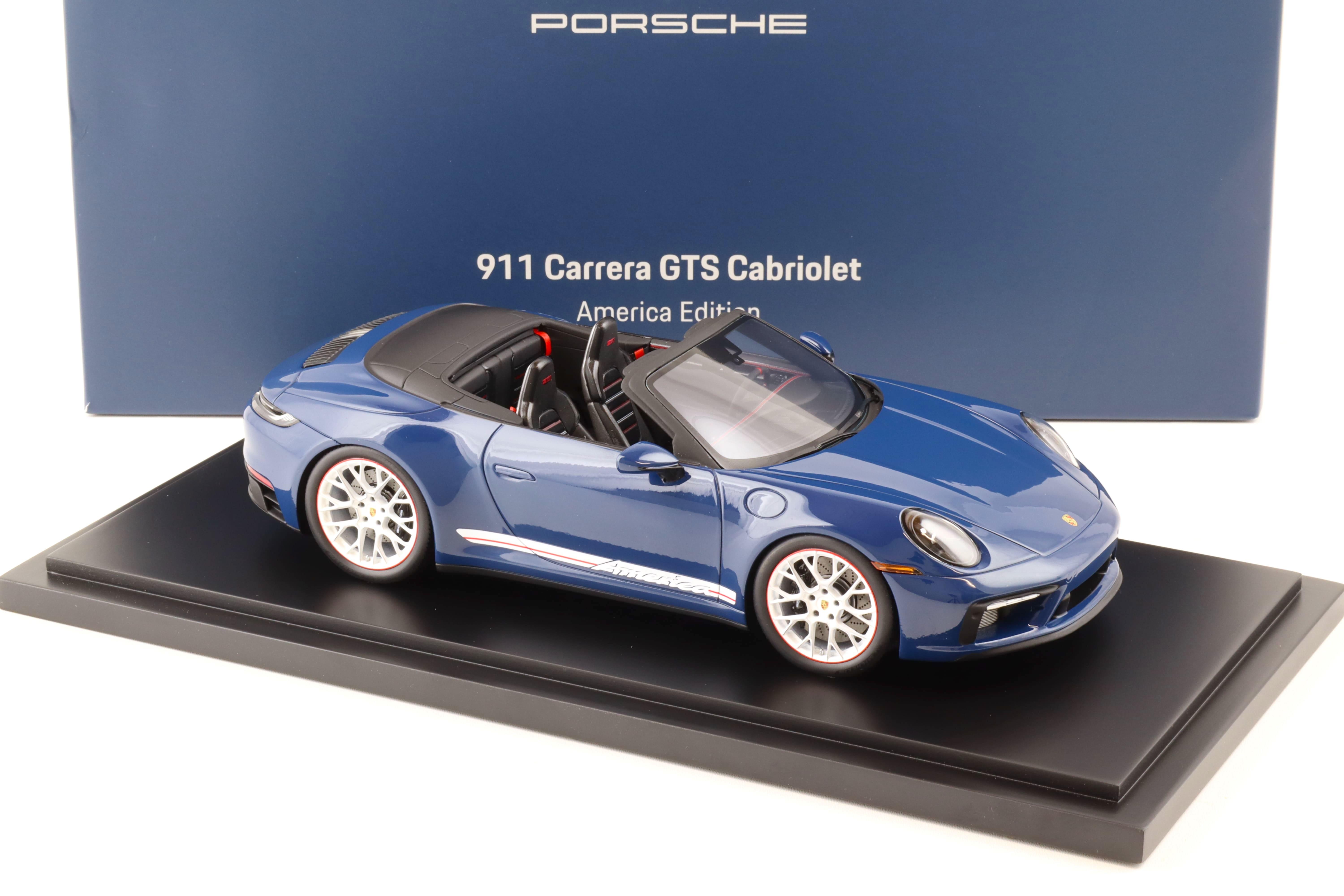 1:18 Spark Porsche 911 (992) Carrera GTS Cabriolet America Edition blue WAP DEALER