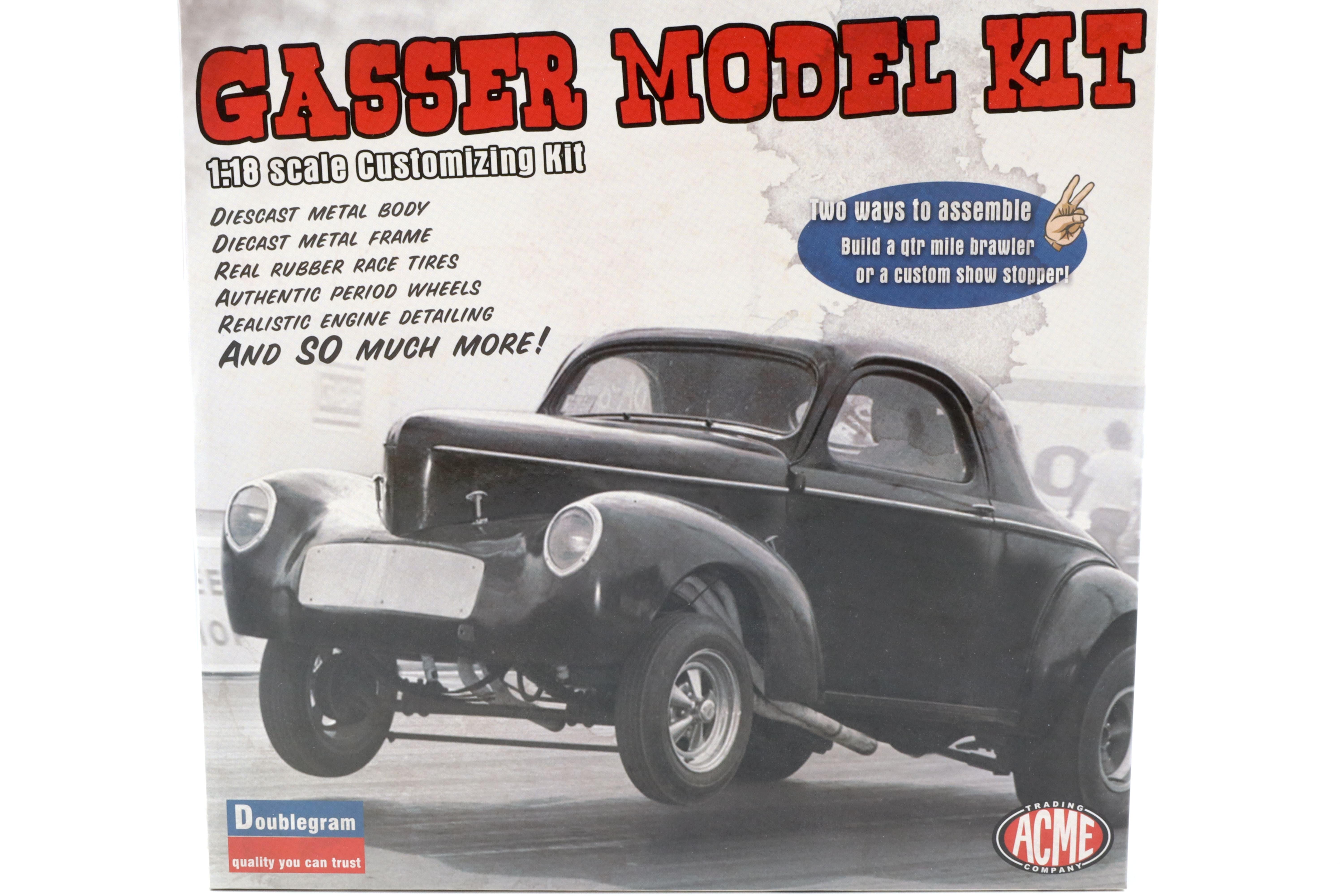 1:18 ACME 1940 Willys Gasser Metal Model Kit with blown engine KIT/ BAUSATZ