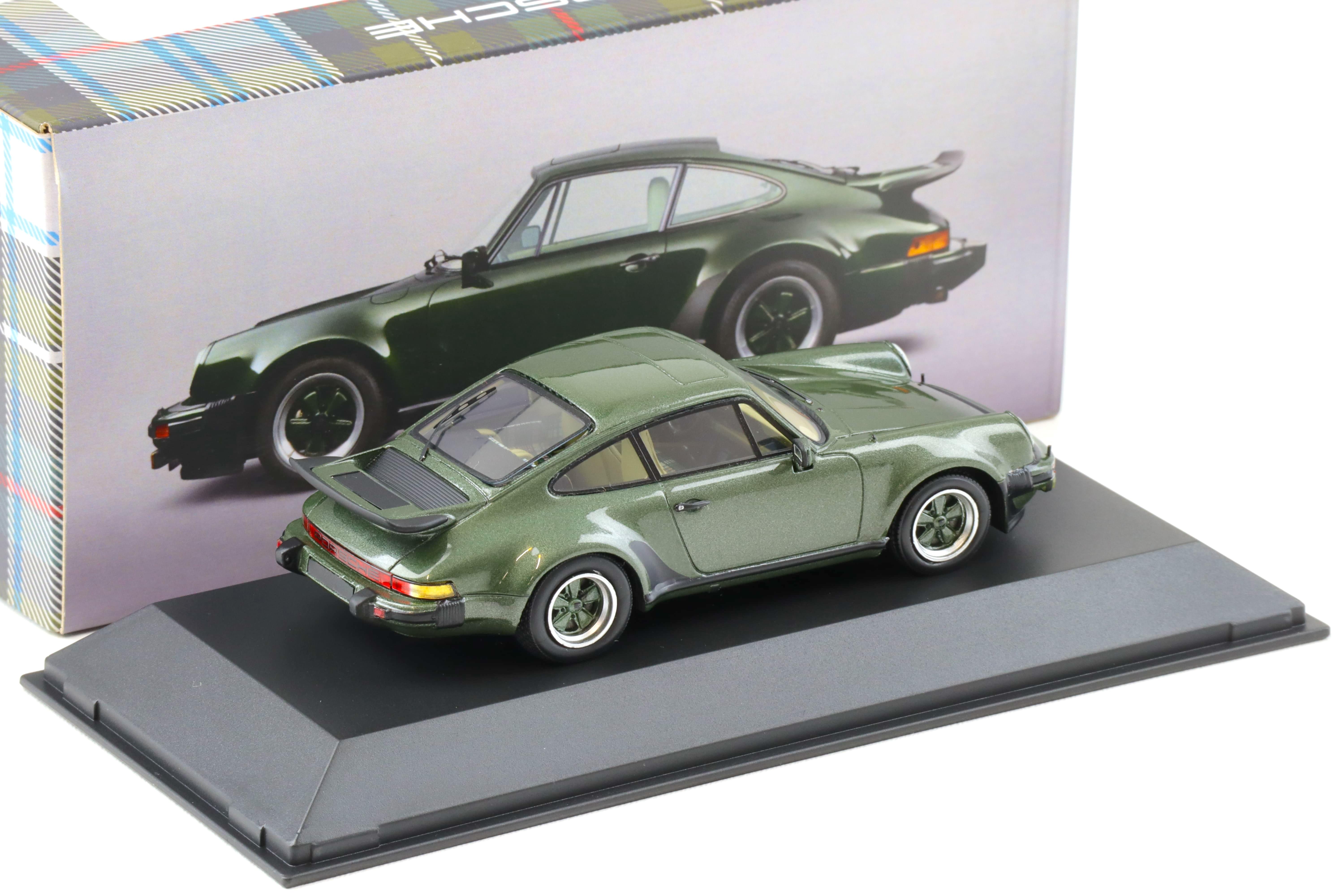 1:43 Spark Porsche 911 Turbo 3.0 Coupe Ferry Oak green metallic MAP Porsche Museum