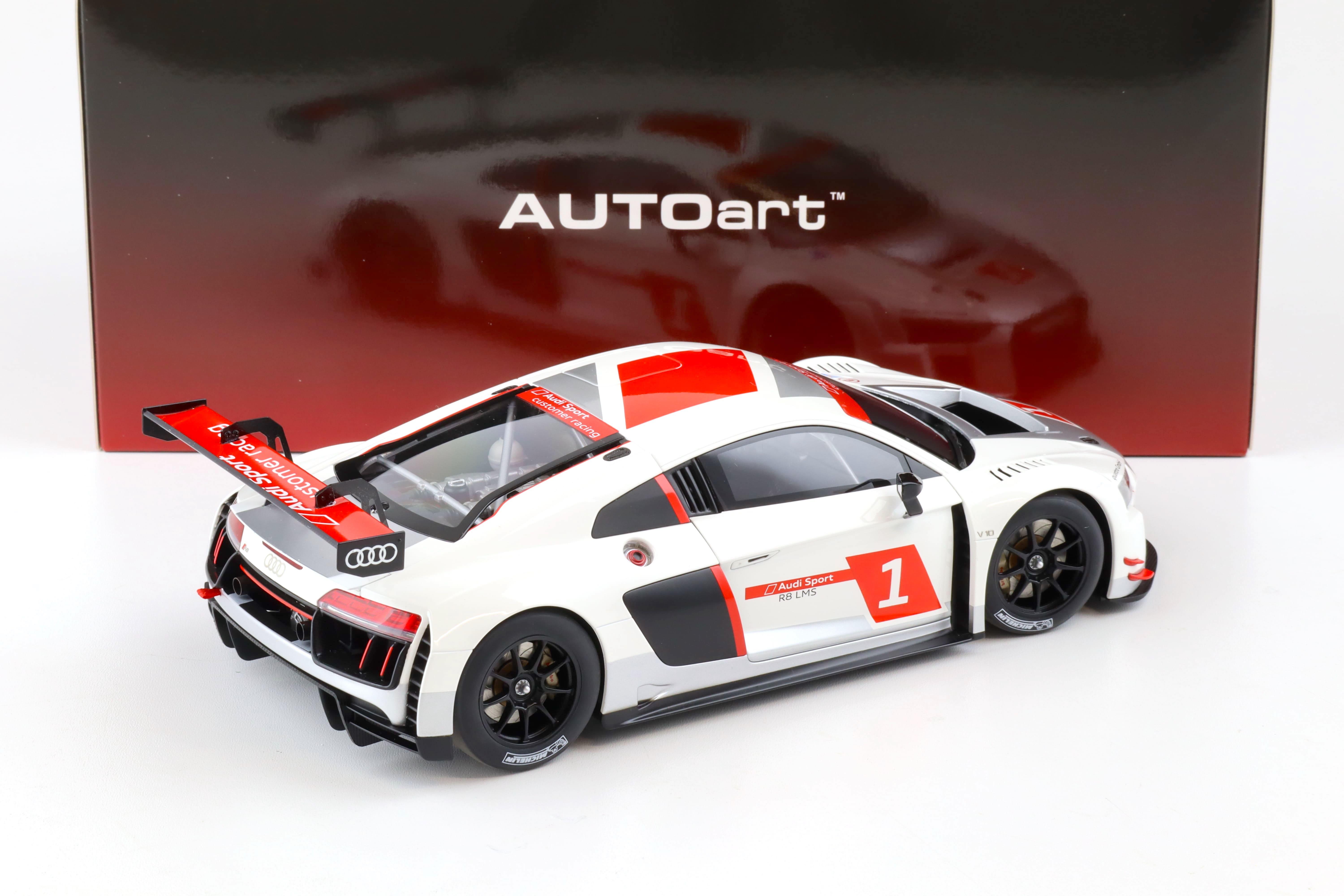 1:18 AUTOart Audi R8 FIA GT GT3 Geneva Presentation Car 2016 white/ silver/ red