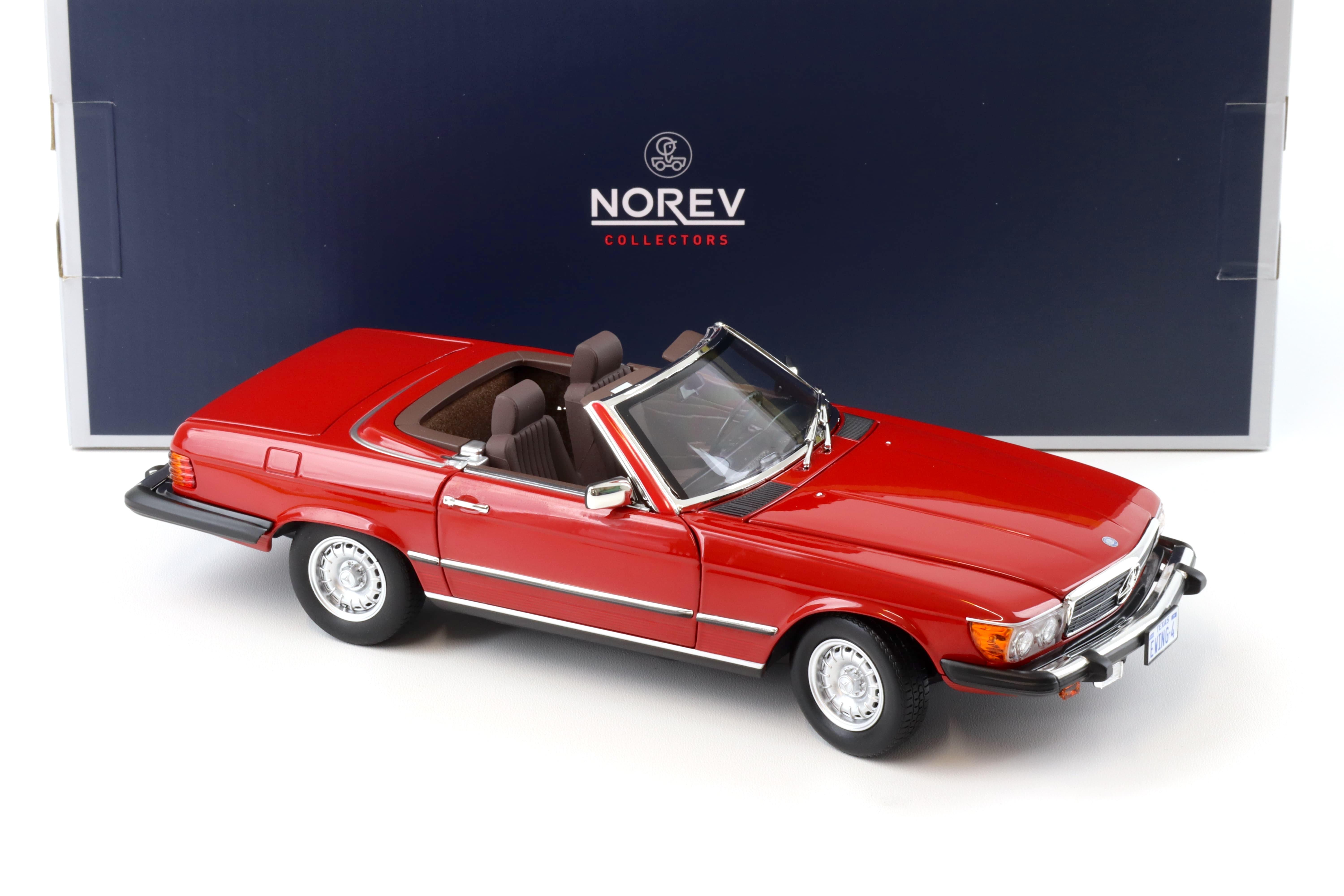 1:18 Norev Mercedes 450SL R107 Cabriolet US Version DALLAS red 